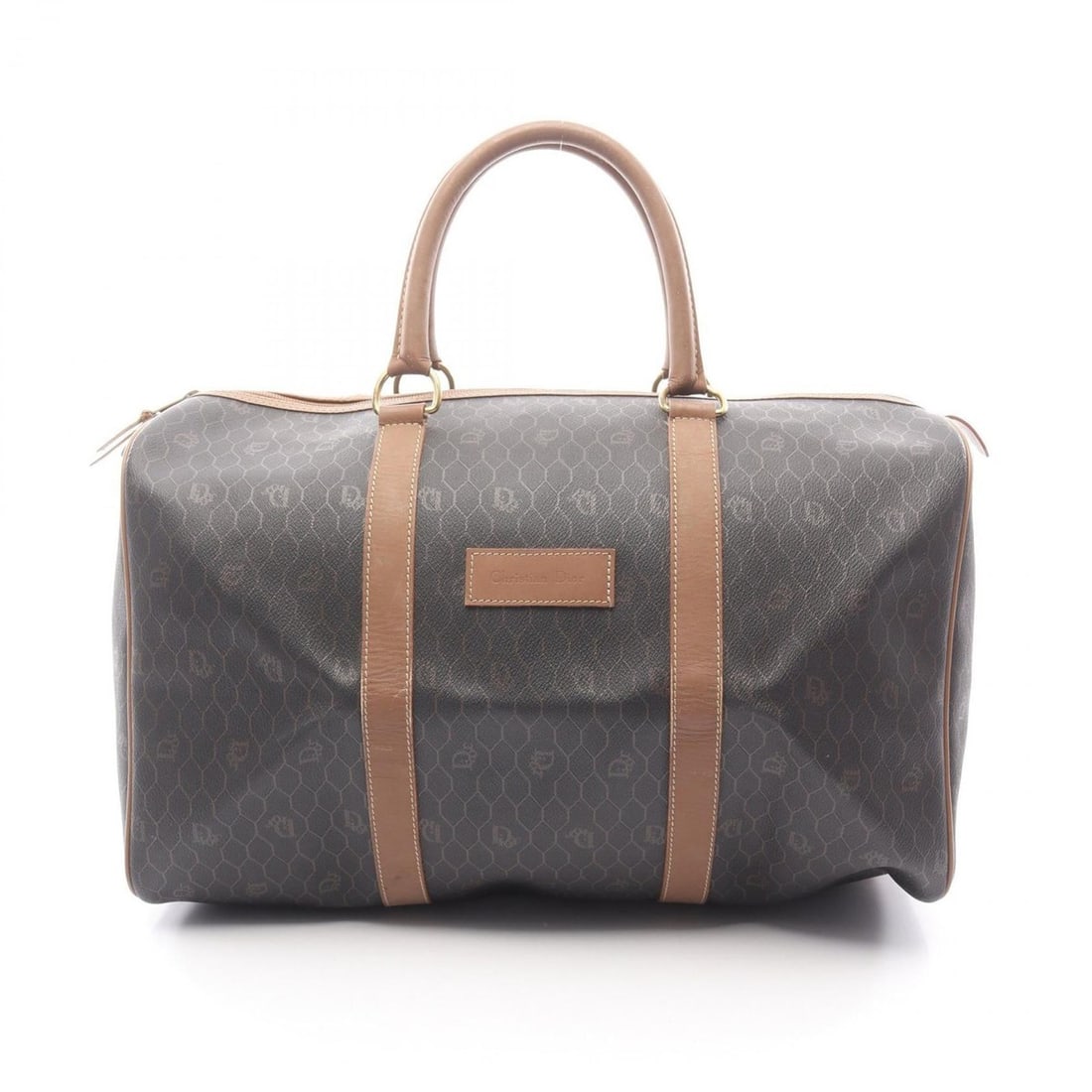 Christian Dior Honeycomb Boston Bag, Coated Canvas and Leather, Brown, for Men Women: --- Catalog ---Category: SizeSize (HxWxD): 26cm x 43cm x 21cm / 10.23'' x 16.92'' x 8.26''Category: DesignType: Boston bagColor: BrownGender: Men,WomenMaterial: Coated canvas , Leather Category: Gener