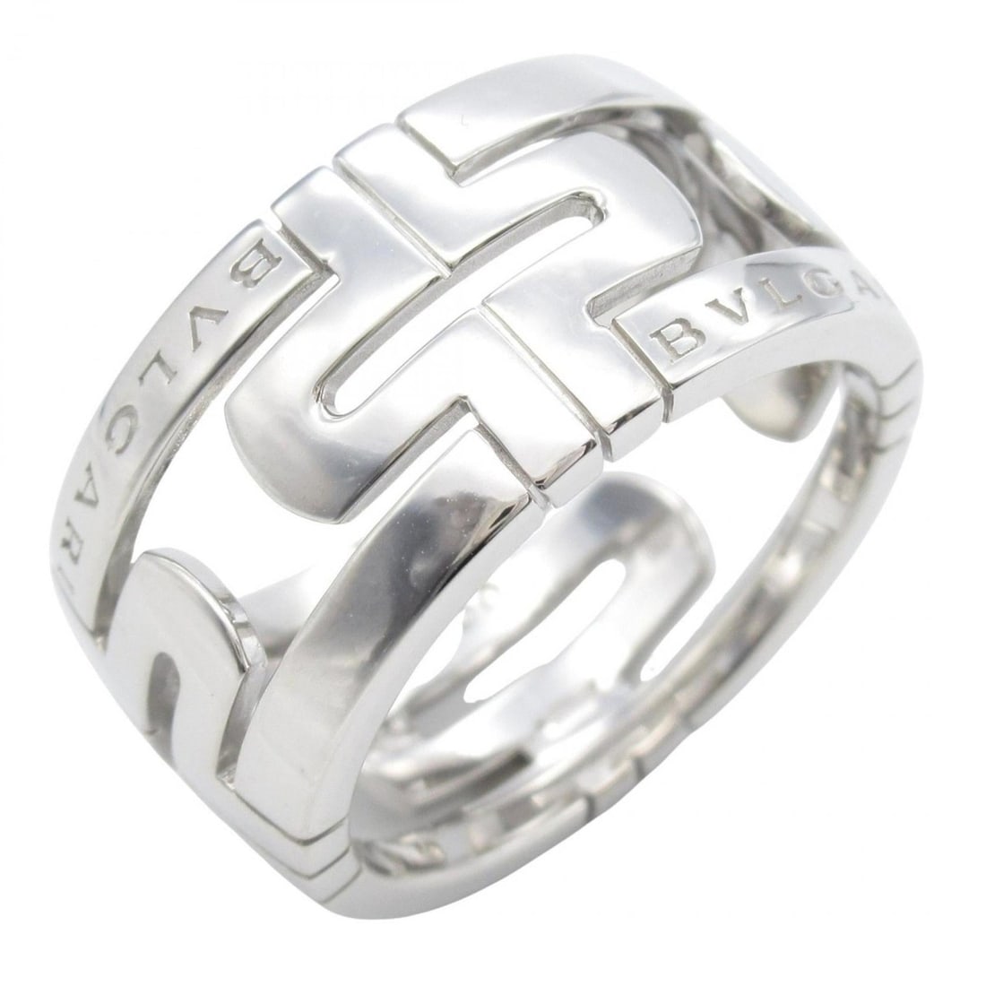 BVLGARI Open Parenthese Ring, 18K White Gold, Men's and Women's, Silver: --- Catalog ---Category: SizeJP Size: 16US Size: 8Category: DesignType: Band ringColor: SilverGender: Men,WomenMaterial: White gold (18K)Category: GeneralBrand: Bvlgari--- Item List ---Section: Condit