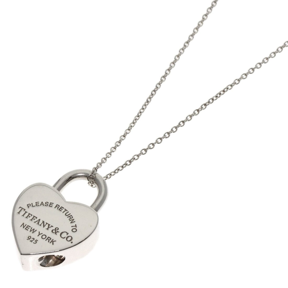 Tiffany Heart Lock Necklace in Silver for Women, TIFFANY & Co.: --- Catalog ---Category: SizePendant Size: 21.7mm x 14.9mm / 0.85'' x 0.58''Neck Circumference: 41 cm / 16.14''Category: DesignGender: WomenMaterial: SilverNecklace Type: NecklaceCategory: GeneralBran