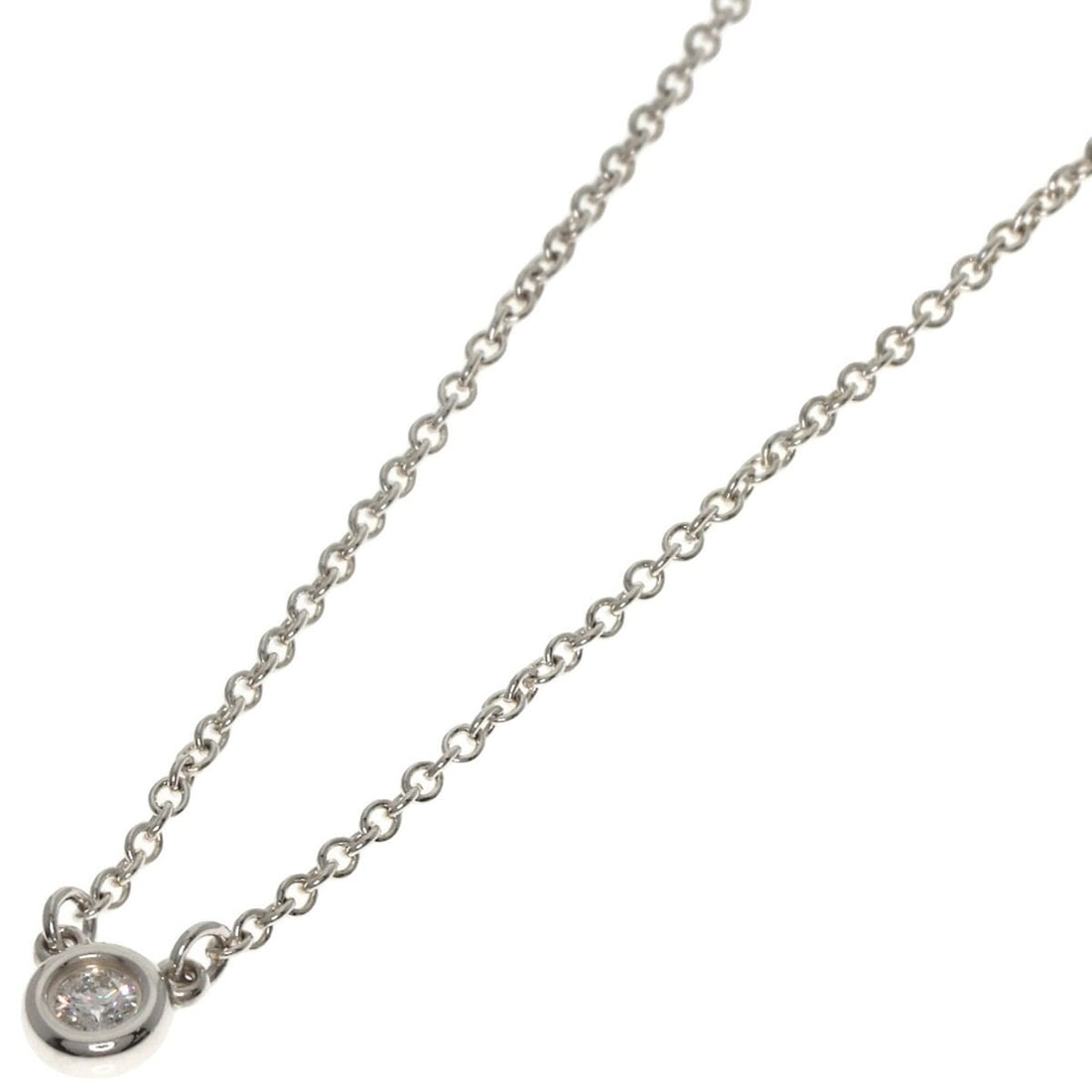 Tiffany & Co. By the Yard 1-Piece Diamond Necklace in Silver for Women: --- Catalog ---Category: SizePendant Size: 4.3mm x 4.2mm / 0.16'' x 0.16''Neck Circumference: 42 cm / 16.53''Category: DesignColor: SilverStone: DiamondGender: WomenMaterial: SilverNecklace Type: Neck