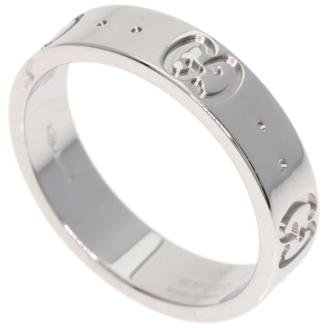 Gucci Icon Ring #7 18K White Gold Women's GUCCI: --- Catalog ---Category: SizeJP Size: 7US Size: 4Category: DesignType: Band ringColor: White goldGender: WomenMaterial: White gold (18K)Category: GeneralBrand: Gucci--- Item List ---Section: Condition