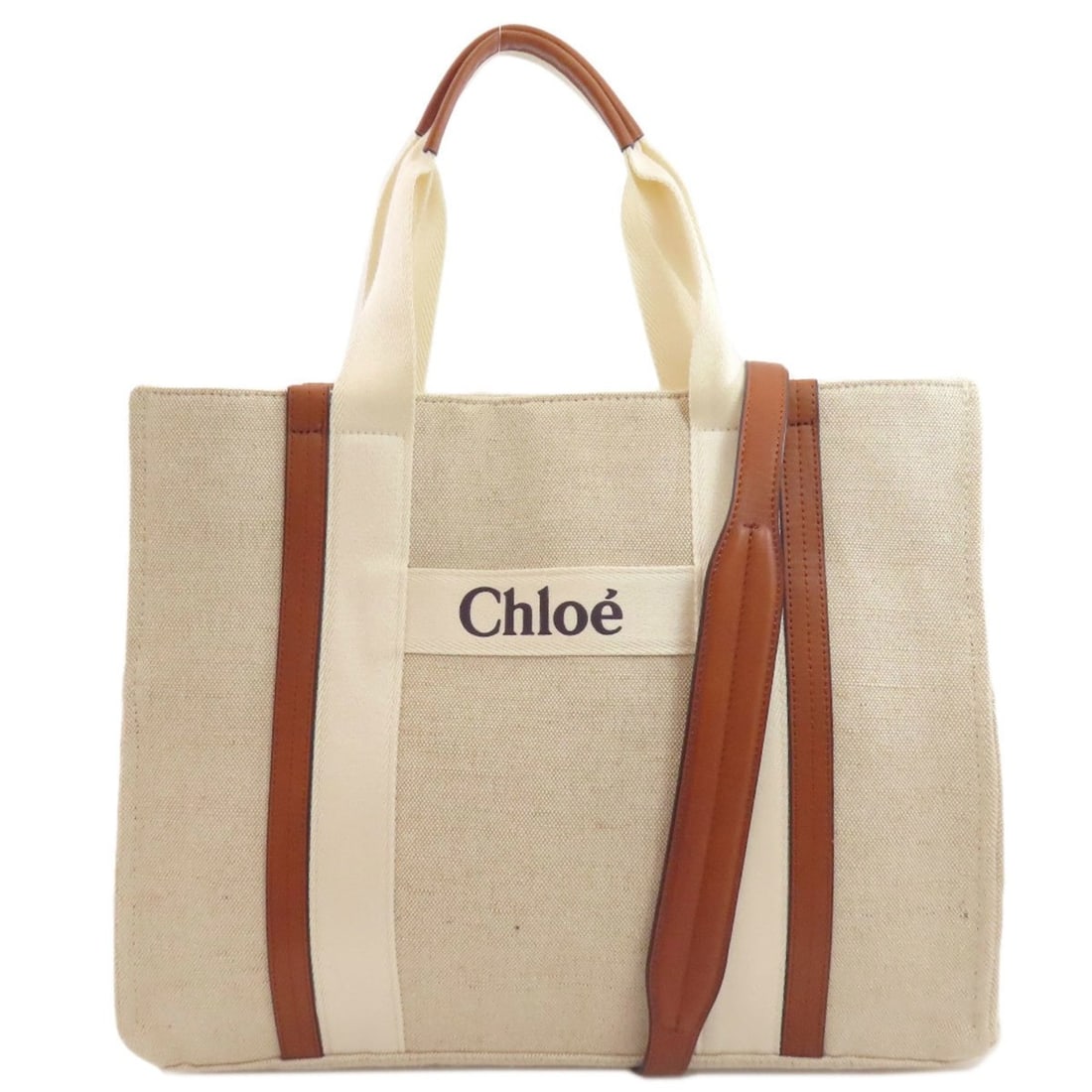 Chloé Chloe Mother's Bag 2-Way Tote Canvas Women's CHLOE: --- Catalog ---Category: SizeSize (HxWxD): 33cm x 41cm x 13.5cm / 12.99'' x 16.14'' x 5.31''Category: DesignType: Tote bagColor: Beige, BrownGender: WomenMaterial: Canvas Category: GeneralBrand: Chlo�