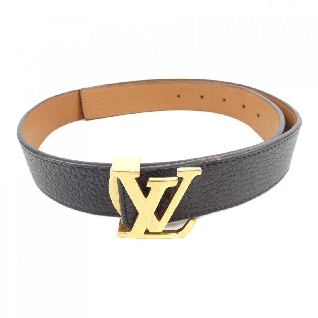 Louis Vuitton LV Initial Madeleine Reversible Belt 30mm M9521: --- Catalog ---Category: SizeWidth: 3cm / 1.18''Length: 72cm - 82cm / 28.34'' - 32.28''Category: DesignType: Standard beltColor: Black, BrownGender: WomenLeather/Fur Type: CalfskinMaterial (Strap): Le