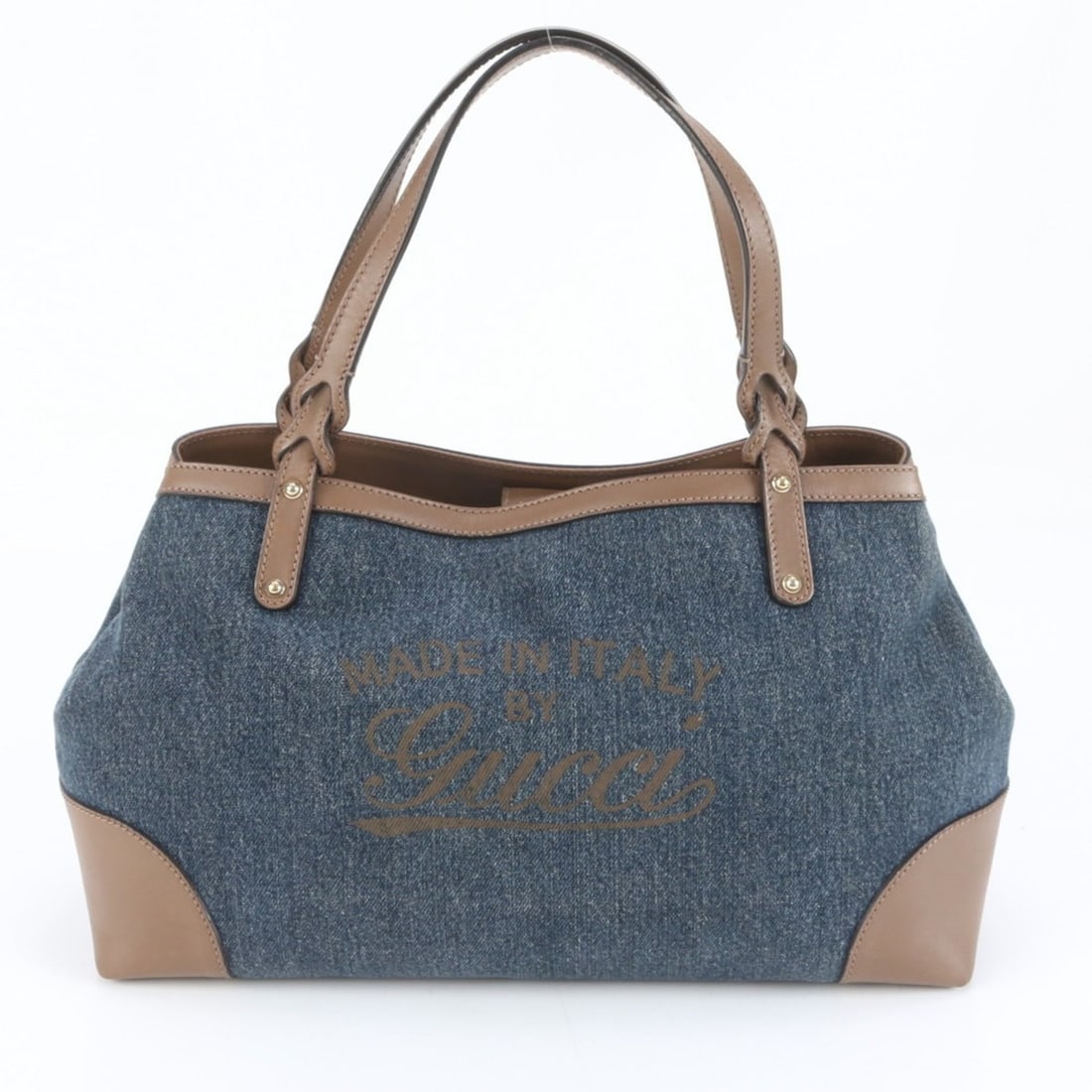 Gucci Craft Denim 348715 Leather Tote Bag Shoulder Handbag Women's: --- Catalog ---Category: SizeSize (HxWxD): 22cm x 36cm x 15cm / 8.66'' x 14.17'' x 5.9''Strap Length: 42cm / 16.53''Category: DesignType: Handbag, Shoulder bag, Tote bagColor: Blue, BrownGender: Women