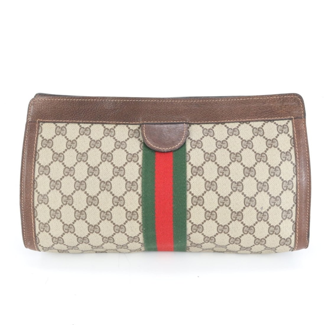 Gucci Old Parfum GG Supreme Sherry Line Leather Clutch Bag Pouch Men's: --- Catalog ---Category: SizeSize (HxWxD): 20cm x 33cm x 8cm / 7.87'' x 12.99'' x 3.14''Category: DesignType: Clutch bag, PouchColor: BrownGender: MenMaterial: Leather , Coated canvas Category: Genera