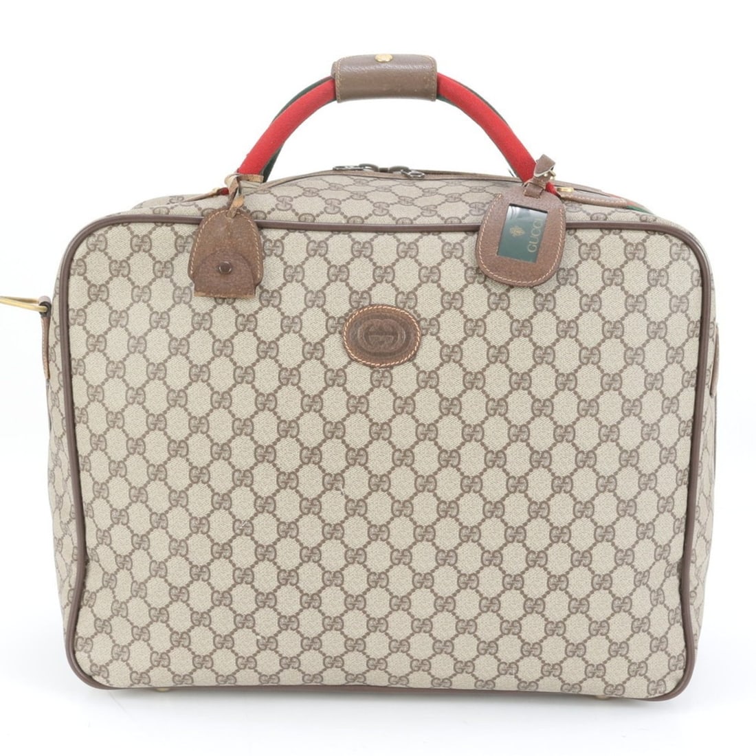 Gucci GG Supreme Leather Boston Bag Tote Carry-on Men's: --- Catalog ---Category: SizeSize (HxWxD): 34cm x 43cm x 18cm / 13.38'' x 16.92'' x 7.08''Handle Length: 30cm / 11.81''Category: DesignType: Boston bag, Tote bagColor: BrownGender: MenMaterial: Leathe