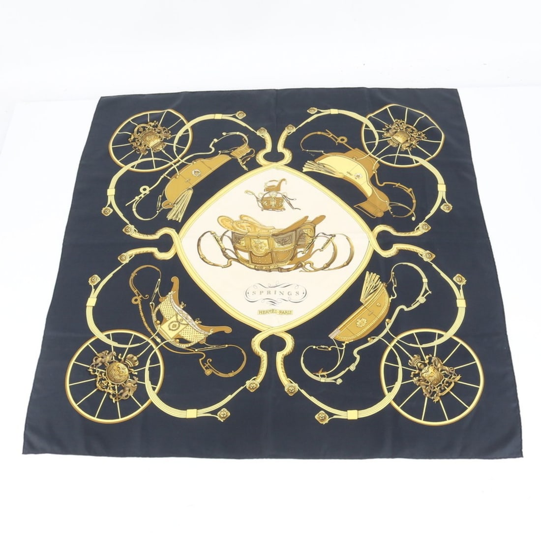 Hermes Hermès Carre 90 SPRING Scarf/Muffler Navy Stole for Women (1 of 13)