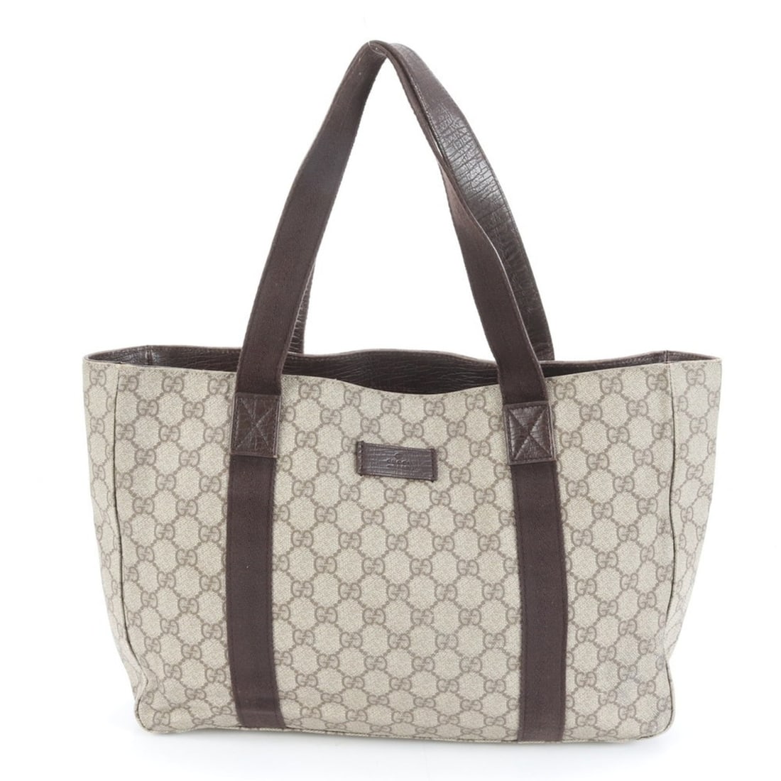 Gucci GG Supreme 141624 Leather Tote Bag/Shoulder Bag, Brown, Men's: --- Catalog ---Category: SizeSize (HxWxD): 27cm x 36cm x 11cm / 10.62'' x 14.17'' x 4.33''Category: DesignType: Shoulder bag, Tote bagColor: BrownGender: MenMaterial: Leather , Coated canvas Category: