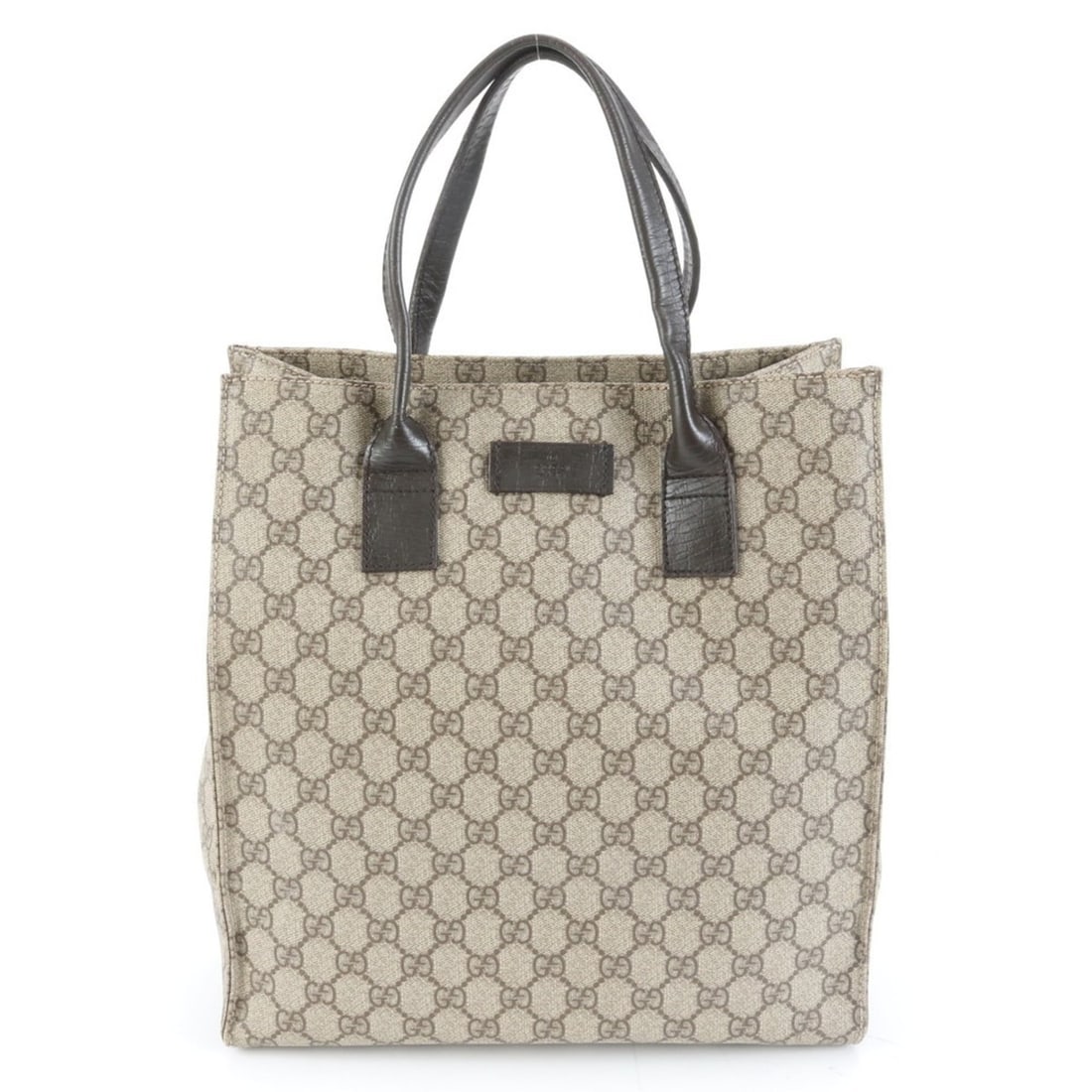 Gucci GG Supreme 91249 Leather Tote Bag Shoulder Handbag Women's: --- Catalog ---Category: SizeSize (HxWxD): 31cm x 30cm x 14cm / 12.2'' x 11.81'' x 5.51''Category: DesignType: Handbag, Shoulder bag, Tote bagColor: BrownGender: WomenMaterial: Leather , Coated canvas