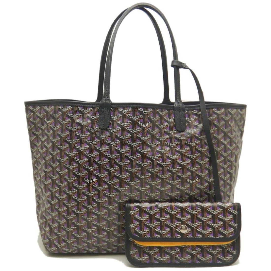 GOYARD Saint Louis Clairvoy PM 2020 Limited Edition Tote Bag in Purple and Black, Women's, 253454: --- Catalog ---Category: SizeSize (HxWxD): 28cm x 46cm x 15cm / 11.02'' x 18.11'' x 5.9''Category: DesignType: Tote bagColor: Black, PurpleGender: WomenMaterial: PVC , Leather Category: GeneralBrand: