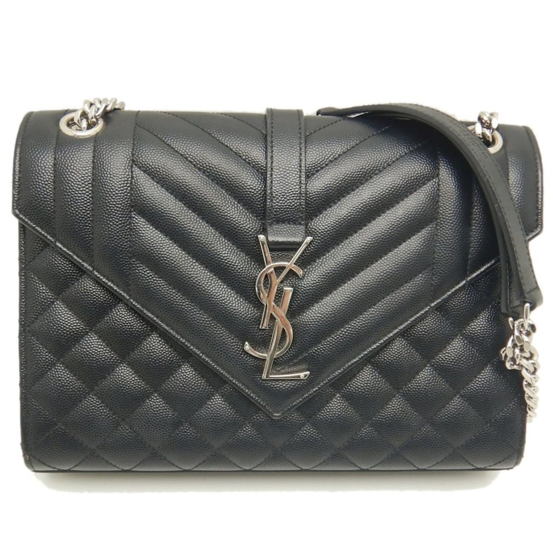 YVES SAINT LAURENT Medium Envelope 600185BOW921000 Shoulder Bag in Black Calfskin, Women's, 253451: --- Catalog ---Category: SizeSize (HxWxD): 17.5cm x 24cm x 6cm / 6.88'' x 9.44'' x 2.36''Category: DesignType: Shoulder bagColor: BlackGender: WomenMaterial: Leather Leather/Fur Type: CalfskinCategory