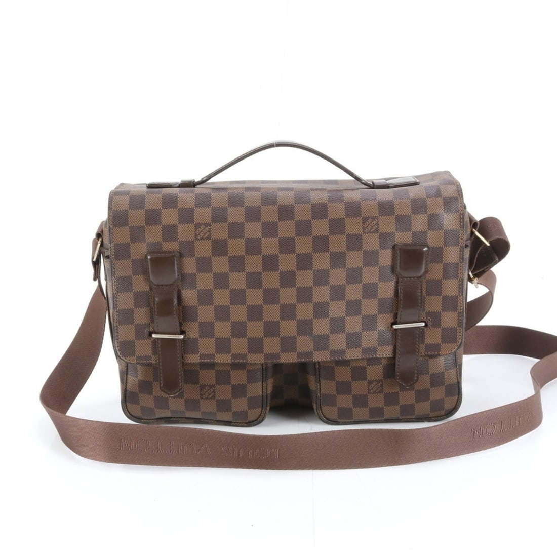 Louis Vuitton Damier Broadway N42270 Leather Shoulder Bag for Men: --- Catalog ---Category: SizeSize (HxWxD): 24cm x 38cm x 8cm / 9.44'' x 14.96'' x 3.14''Category: DesignType: Shoulder bagColor: EbeneGender: MenMaterial: Leather , Coated canvas Category: GeneralMPN: