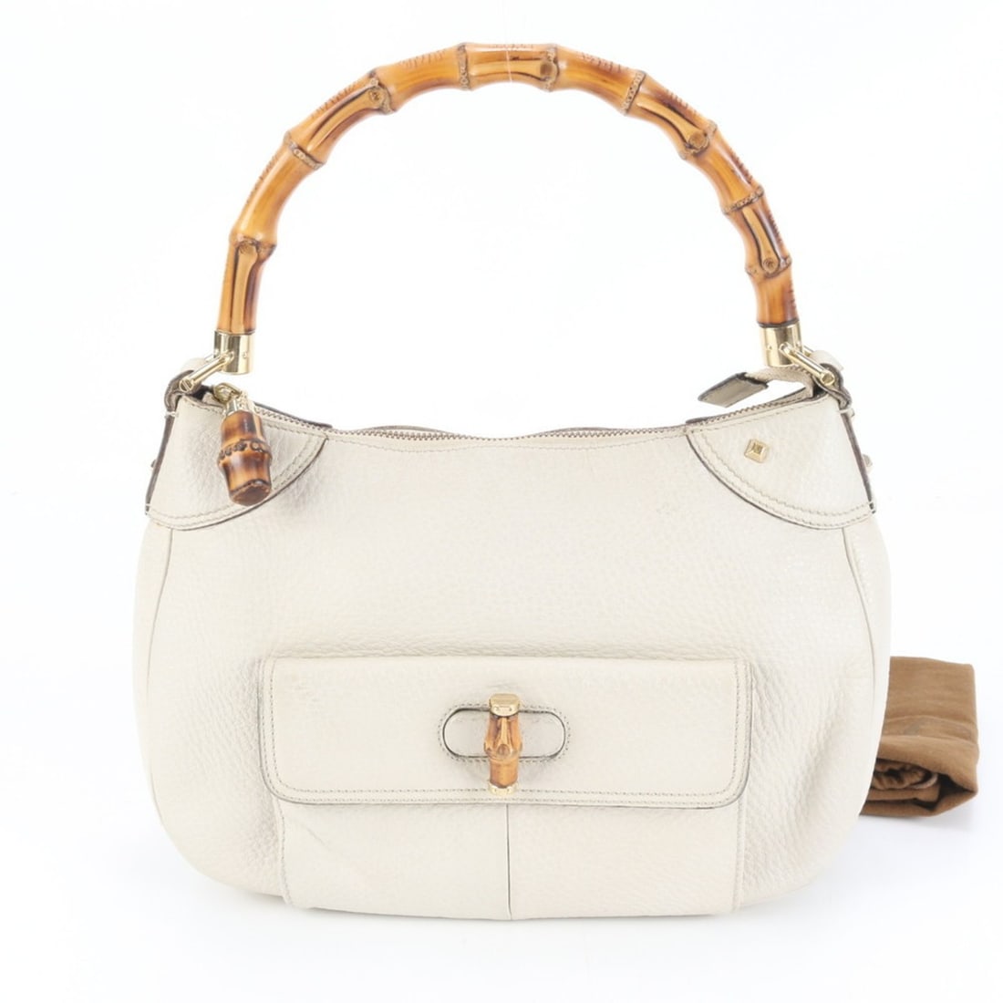 Gucci Bamboo Ivory 137383 Leather Handbag Tote Bag Brand Women's: --- Catalog ---Category: SizeSize (HxWxD): 23cm x 32cm x 12cm / 9.05'' x 12.59'' x 4.72''Category: DesignType: Handbag, Tote bagColor: IvoryGender: WomenMaterial: Bamboo , Leather Category: GeneralBra