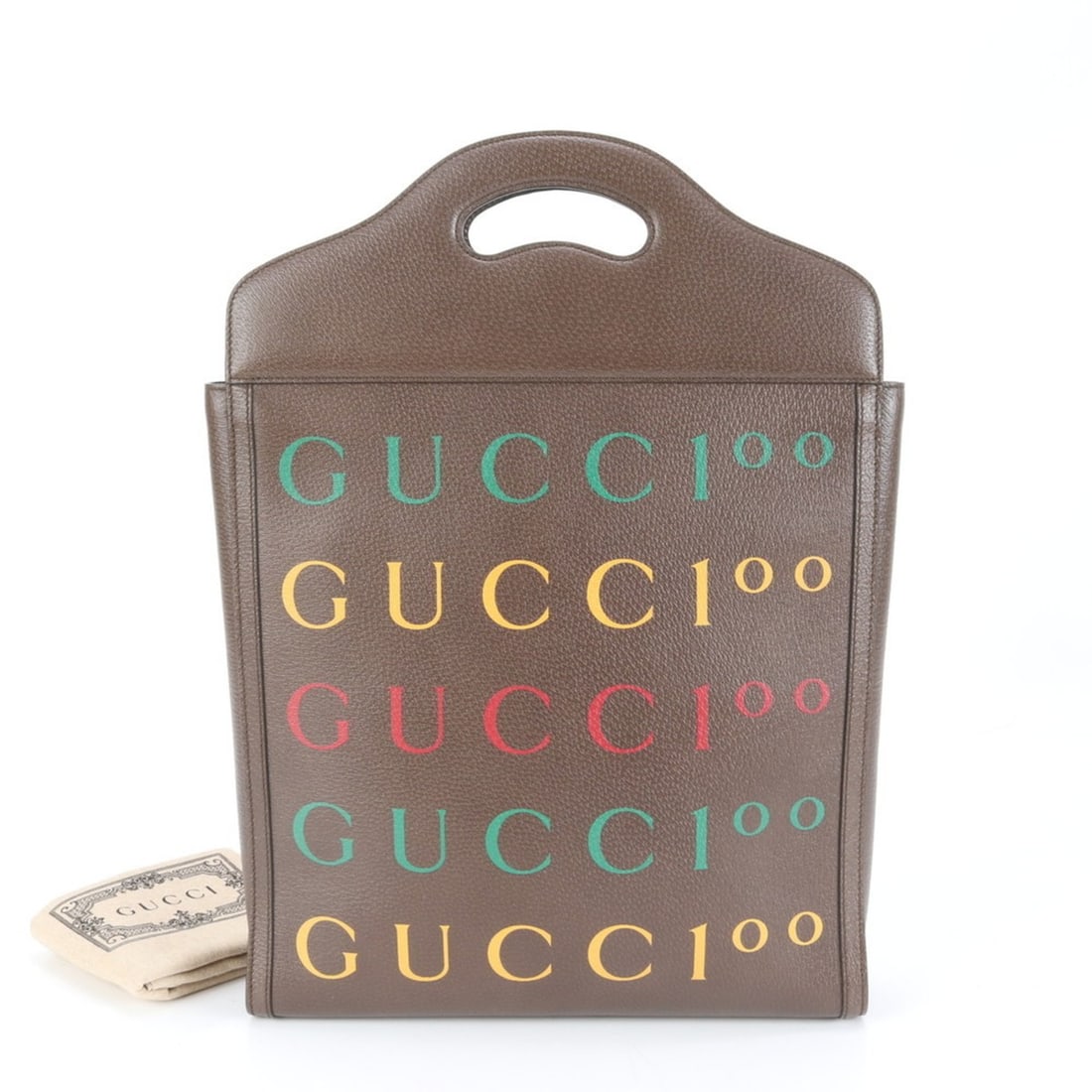 Gucci 100 676312 Leather Tote Bag, Brown, Men's: --- Catalog ---Category: SizeSize (HxWxD): 48cm x 34cm x 7cm / 18.89'' x 13.38'' x 2.75''Category: DesignType: Tote bagColor: BrownGender: Men,WomenMaterial: Leather Category: GeneralBrand: GucciCount