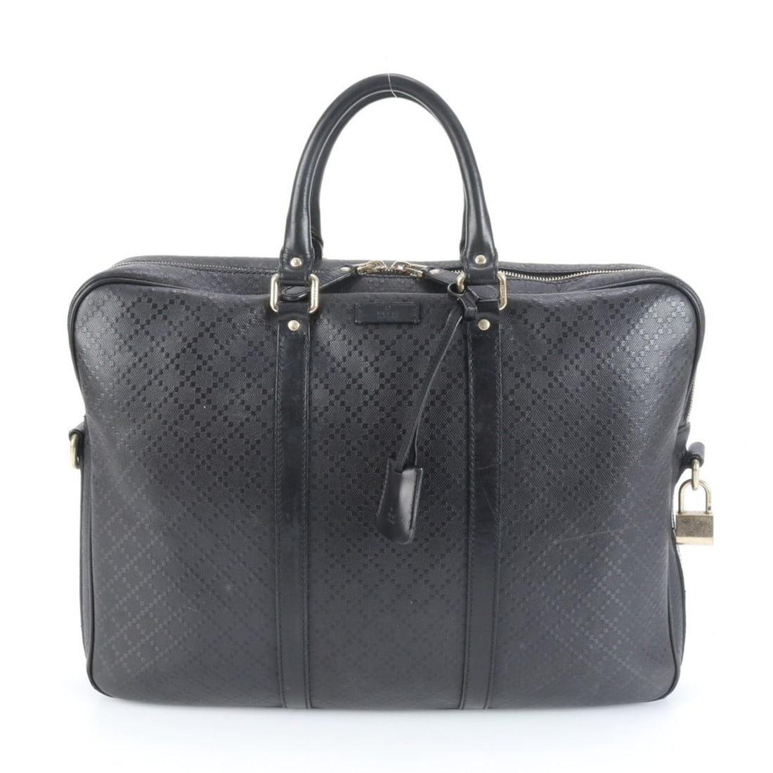 Gucci Diamante 208463 Leather Briefcase Tote Bag Black Men's: --- Catalog ---Category: SizeSize (HxWxD): 31cm x 41cm x 8cm / 12.2'' x 16.14'' x 3.14''Category: DesignType: Briefcase, Tote bagColor: BlackGender: MenMaterial: Leather Category: GeneralBrand: GucciC
