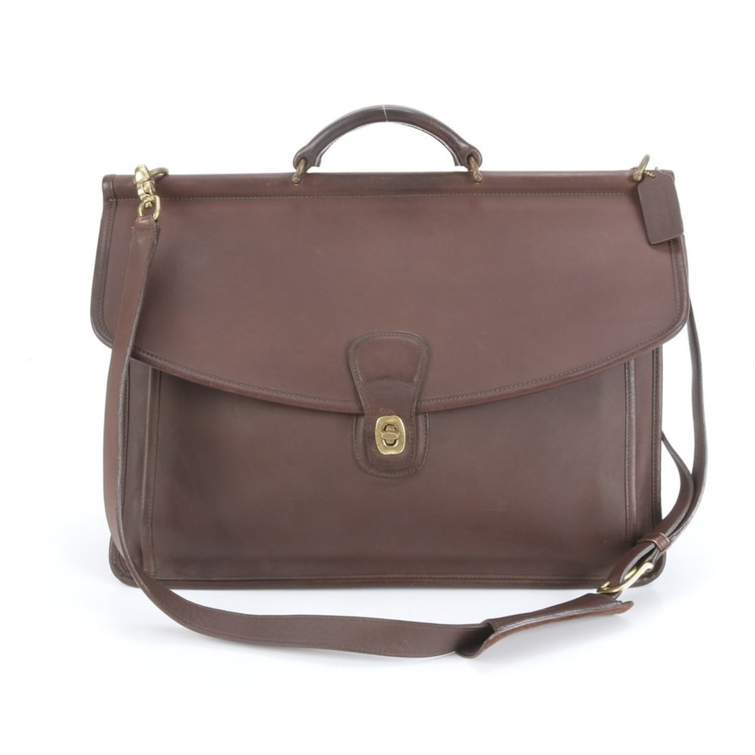 Coach 5266 Leather Briefcase Shoulder Bag for Men: --- Catalog ---Category: SizeSize (HxWxD): 32cm x 40cm x 12cm / 12.59'' x 15.74'' x 4.72''Category: DesignType: Briefcase, Shoulder bagColor: BrownGender: MenMaterial: Leather Category: GeneralMPN: 52