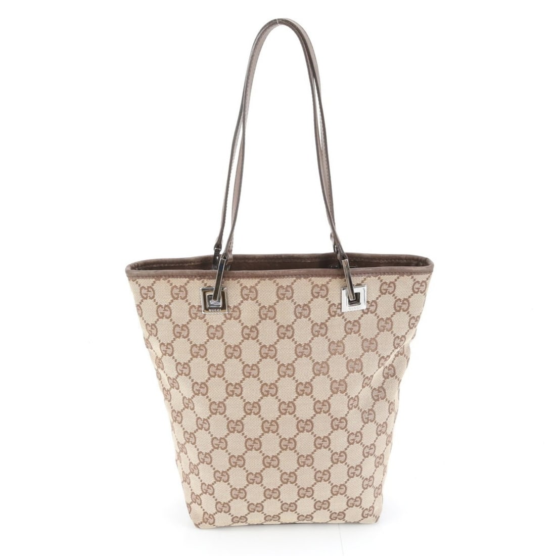 Gucci GG Canvas 31244 Leather Tote Bag Shoulder Handbag Brown Women's: --- Catalog ---Category: SizeSize (HxWxD): 25cm x 17.5cm x 10cm / 9.84'' x 6.88'' x 3.93''Category: DesignType: Handbag, Shoulder bag, Tote bagColor: BrownGender: WomenMaterial: Leather , Canvas Categ