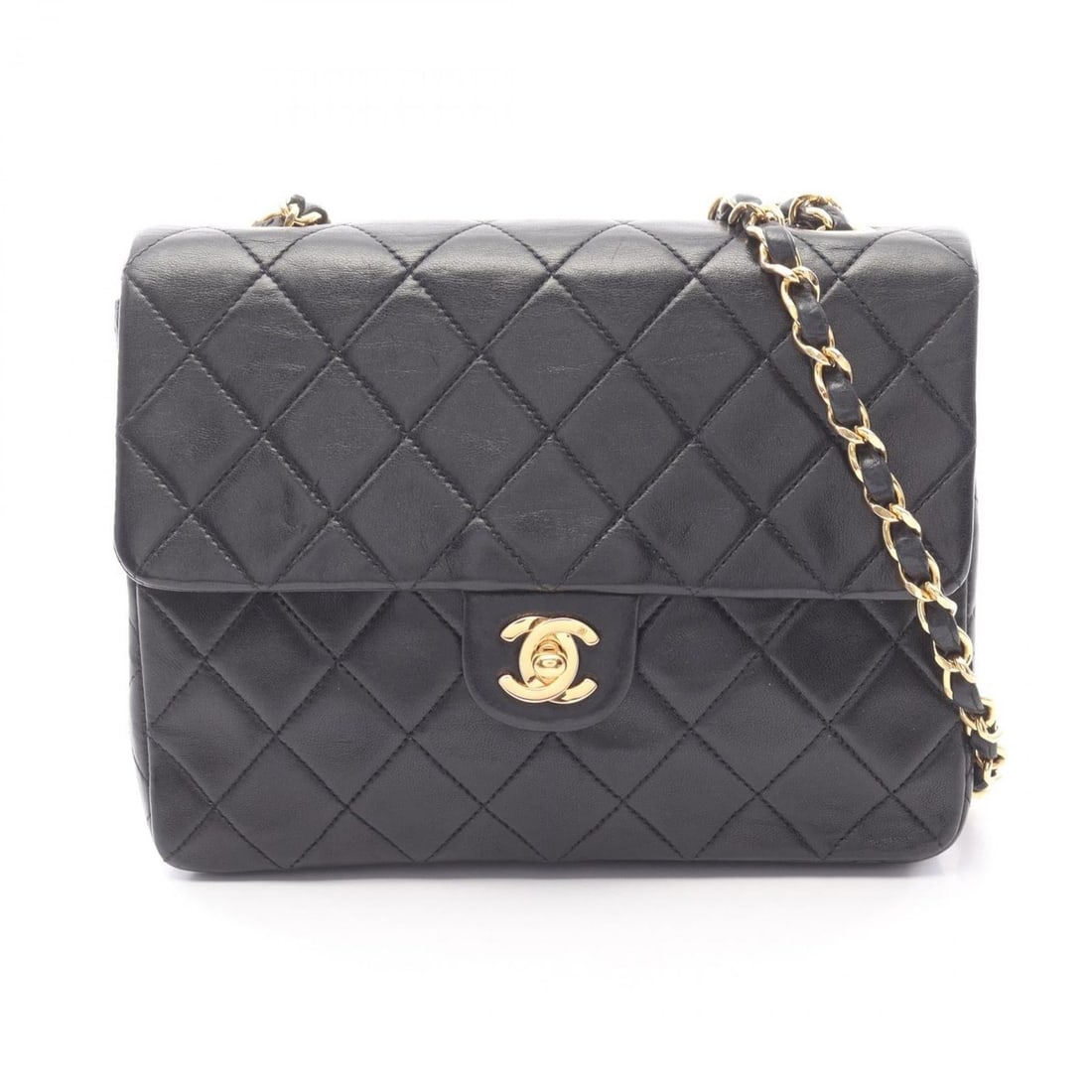 CHANEL Mini Matelasse 20 Shoulder Bag, Lambskin Leather, Women's, Black: --- Catalog ---Category: SizeSize (HxWxD): 15cm x 20cm x 6cm / 5.9'' x 7.87'' x 2.36''Category: DesignType: Shoulder bagColor: BlackGender: WomenMaterial: Leather Hardware Color: GoldLeather/Fur Type: