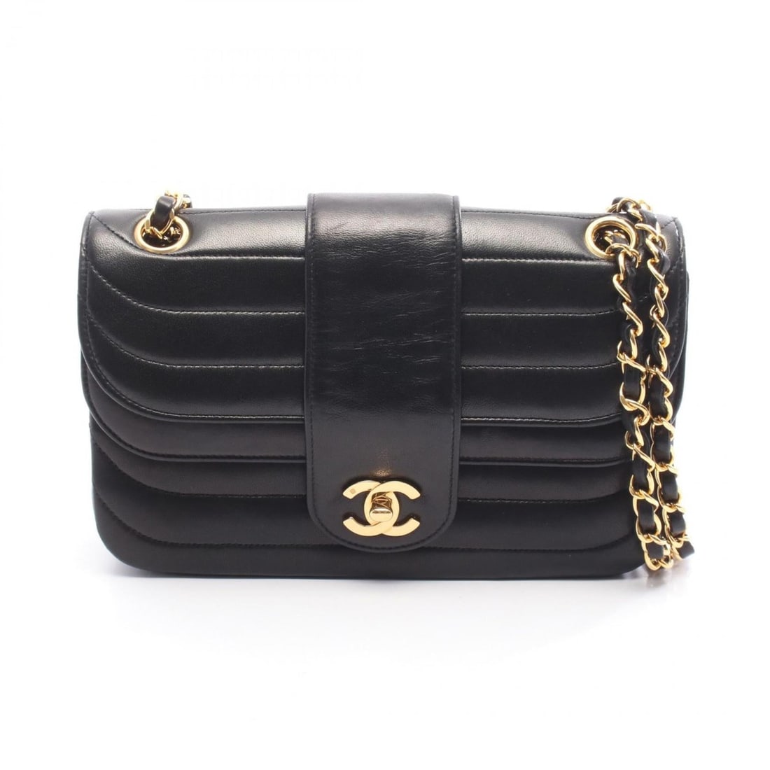 CHANEL Mademoiselle shoulder bag, lambskin leather, women's, black: --- Catalog ---Category: SizeSize (HxWxD): 15cm x 22.5cm x 6cm / 5.9'' x 8.85'' x 2.36''Category: DesignType: Shoulder bagColor: BlackGender: WomenMaterial: Leather Hardware Color: GoldLeather/Fur Typ