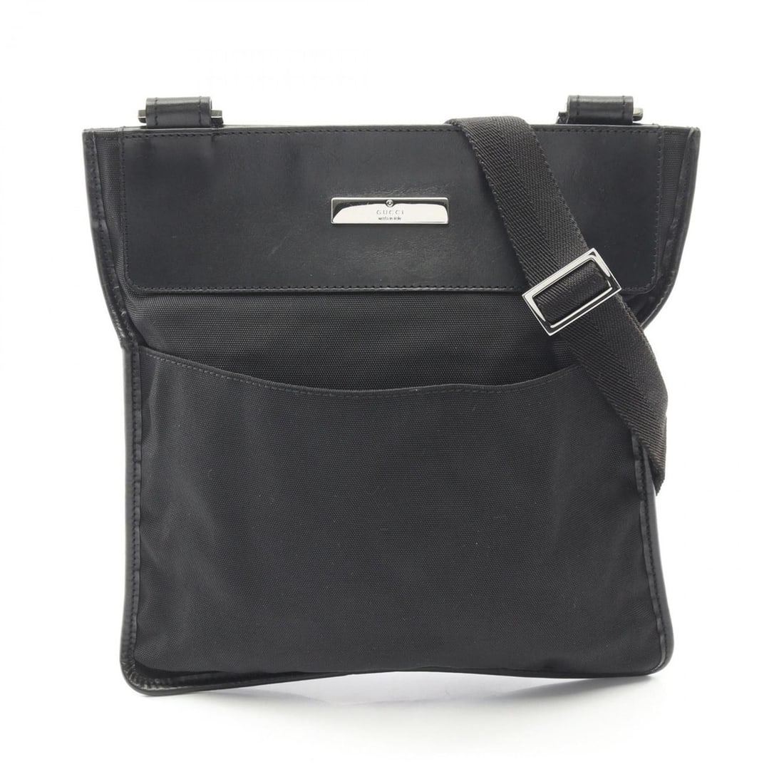 Gucci Shoulder Bag, Canvas and Leather, Women's, Black, 27639: --- Catalog ---Category: SizeSize (HxWxD): 25cm x 24cm x 5.00mm / 9.84'' x 9.44'' x 0.19''Category: DesignType: Shoulder bagColor: BlackGender: WomenMaterial: Canvas , Leather Category: GeneralMPN: 27