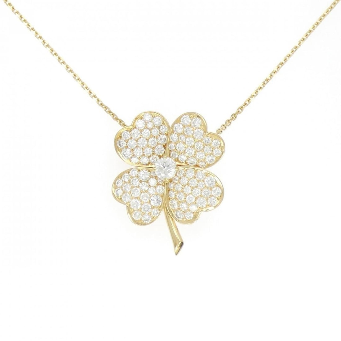 Van Cleef & Arpels Cosmos Necklace: --- Catalog ---Category: SizePendant Size: 32.9mm x 25.6mm / 1.29'' x 1''Neck Circumference: 40 cm - 45 cm / 15.74'' - 17.71''Category: DesignStone: DiamondGender: WomenMaterial: Yellow gold (18K)Pend