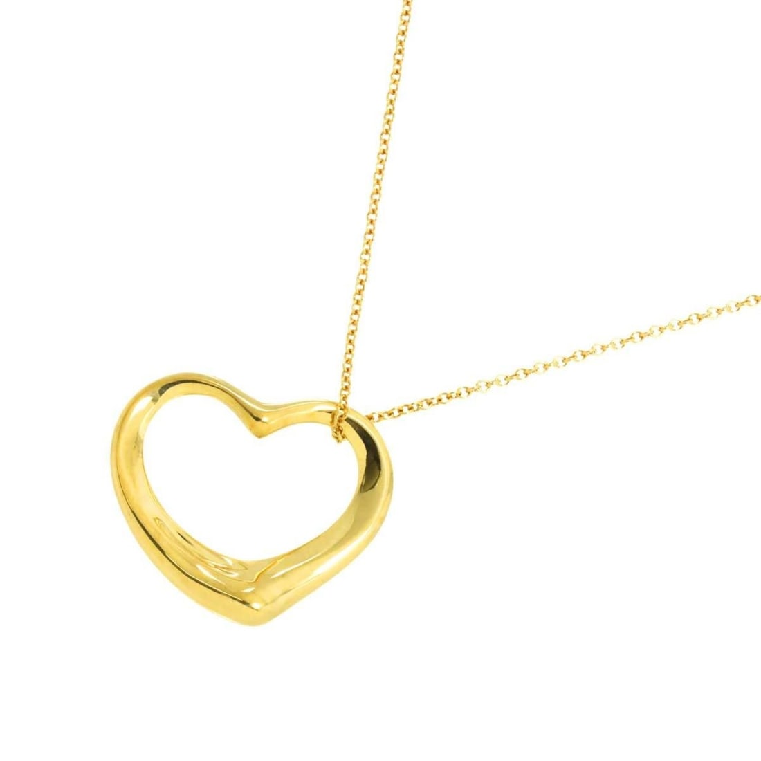 Tiffany & Co. Open Heart Necklace, 22mm Wide, 40cm, 18K Yellow Gold (750) (1 of 15)