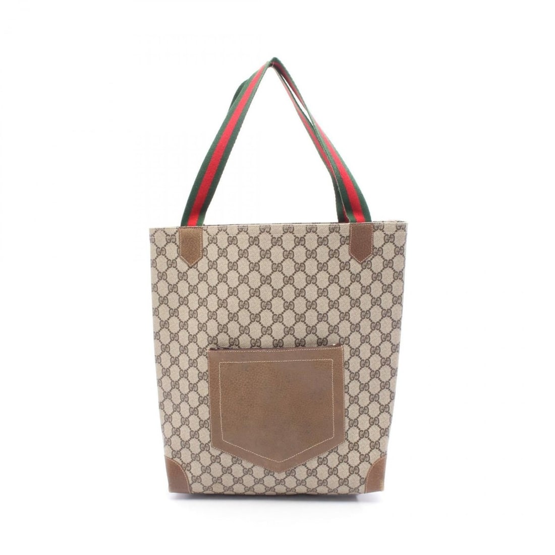 Gucci Old GG Plus Sherry Line Tote Bag, Coated Canvas and Leather, Women's, Beige Brown, Size 47,: --- Catalog ---Category: SizeSize (HxWxD): 38cm x 29cm x 8cm / 14.96'' x 11.41'' x 3.14''Handle Length: 48cm / 18.89''Category: DesignType: Tote bagColor: Beige, BrownGender: WomenMaterial: PVC , Leat