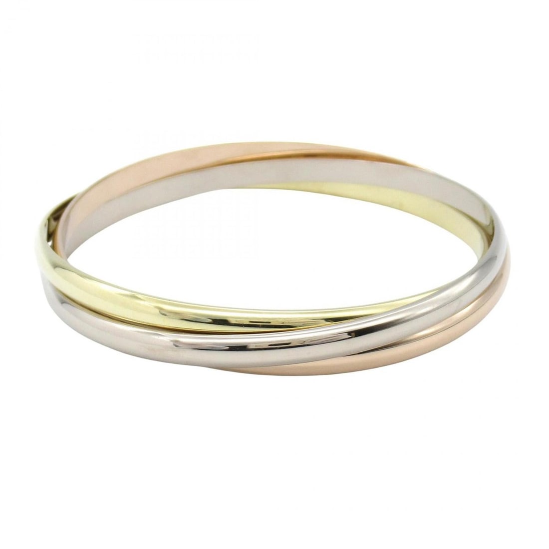 Cartier Trinity Bracelet, 18K Yellow Gold, White Pink Women's, Silver, B6067817: --- Catalog ---Category: SizeLength: 19.5cm / 7.67''Category: DesignType: BangleColor: Gold, SilverGender: WomenMaterial: Pink gold (18K), White gold (18K), Yellow gold (18K)Category: GeneralMPN: B606