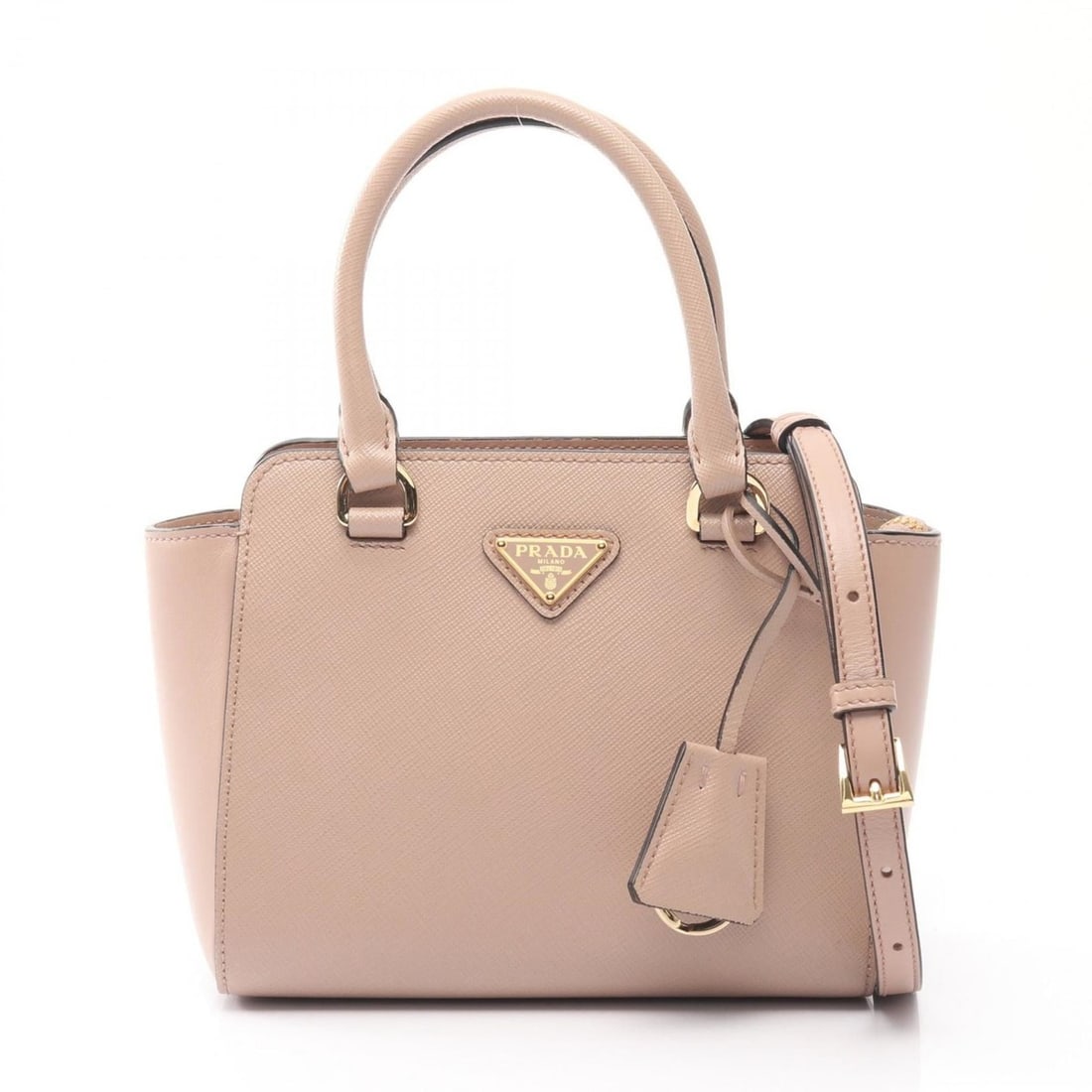 Prada SAFFIANO + SOFT C Handbag in Saffiano Leather, Beige: --- Catalog ---Category: SizeSize (HxWxD): 15cm x 18cm x 8.5cm / 5.9'' x 7.08'' x 3.34''Category: DesignType: HandbagColor: BeigeGender: WomenMaterial: Saffiano Category: GeneralBrand: Prada--- Item L