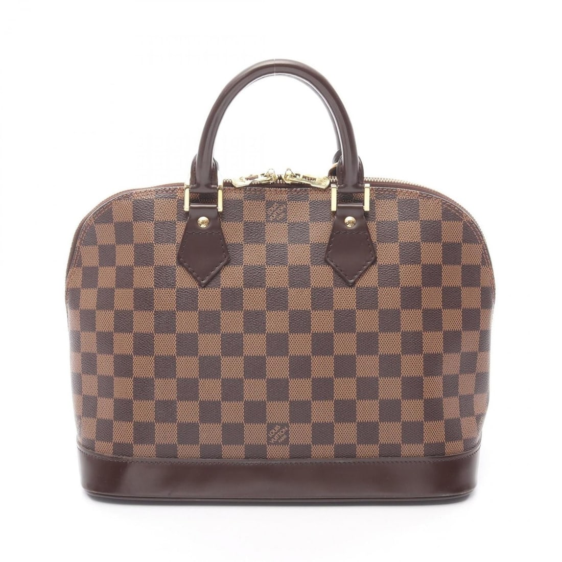 Louis Vuitton Alma Damier Ebene Handbag, Coated Canvas and Leather, Women's, Brown, N51131: --- Catalog ---Category: SizeSize (HxWxD): 23cm x 31cm x 15cm / 9.05'' x 12.2'' x 5.9''Category: DesignType: HandbagColor: BrownGender: WomenMaterial: Coated canvas , Leather Category: GeneralMPN: N51