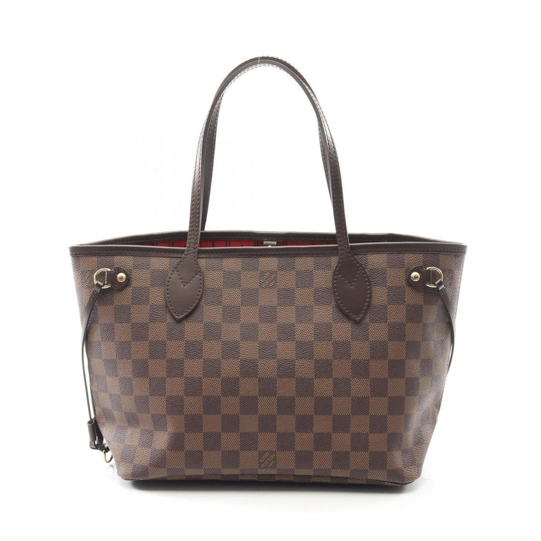 Louis Vuitton Neverfull PM Damier Ebene Tote Bag, Coated Canvas and Leather, Brown, Women's, N51109: --- Catalog ---Category: SizeSize (HxWxD): 22cm x 29cm x 12.5cm / 8.66'' x 11.41'' x 4.92''Category: DesignType: Tote bagColor: BrownGender: WomenMaterial: Coated canvas , Leather Category: GeneralMPN