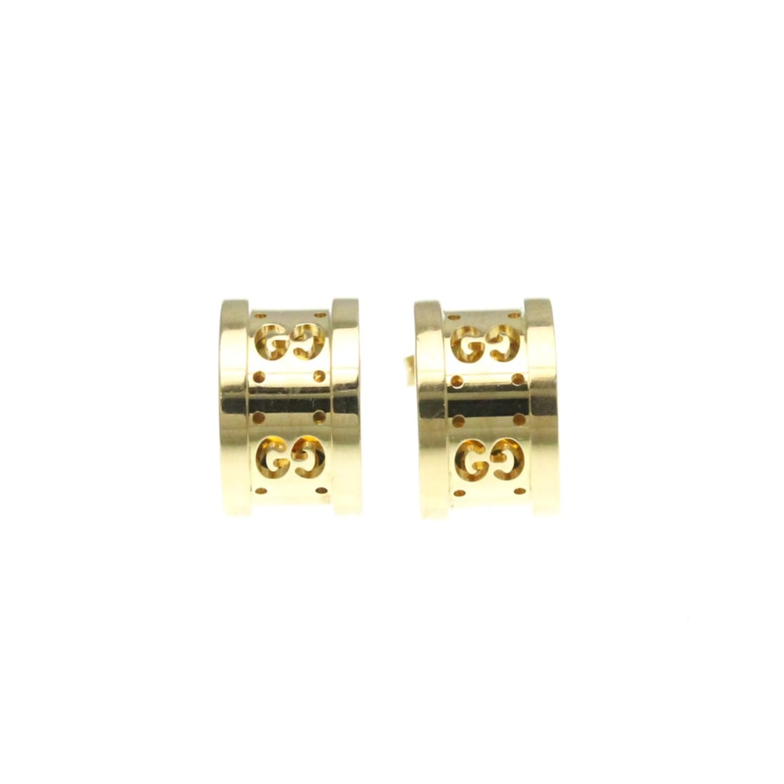 Gucci Icon Toile Earrings No Stone Yellow Gold (18K) Stud Earrings Gold: --- Catalog ---Category: SizeWeight: 4.3g / 0.15oz.Size (HxWxD): 11.00mm x 7.00mm / 0.43'' x 0.28''Category: DesignType: Stud earringsColor: GoldMetal: GoldStone: No StoneStyle: FashionGender: Men,Wom