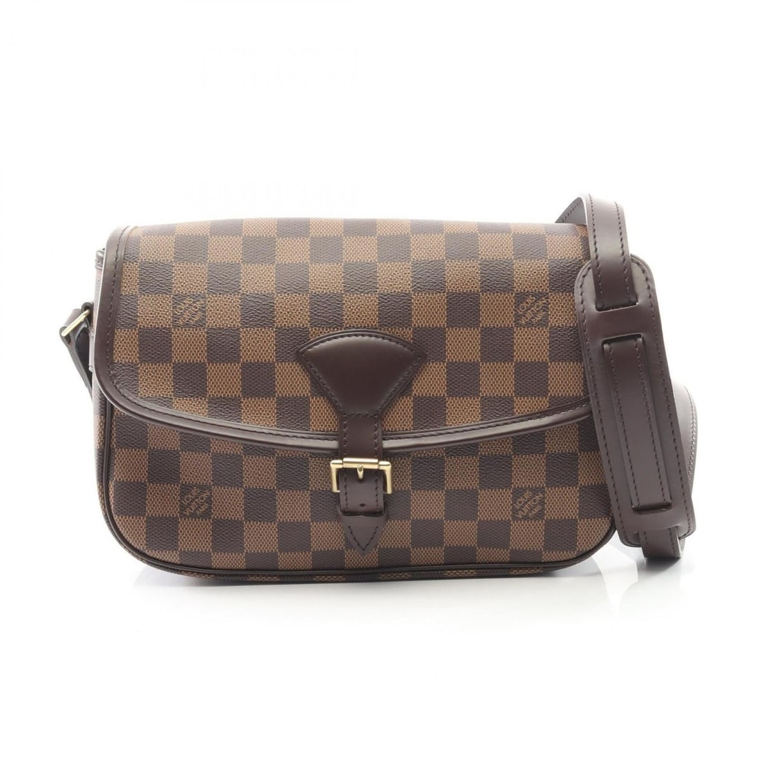 Louis Vuitton Sologne Shoulder Bag, Coated Canvas and Leather with Damier Detail, Brown, N48079: --- Catalog ---Category: SizeSize (HxWxD): 18cm x 25cm x 7cm / 7.08'' x 9.84'' x 2.75''Category: DesignType: Shoulder bagColor: Brown, EbeneGender: WomenMaterial: Coated canvas , PVC , Leather , Damie
