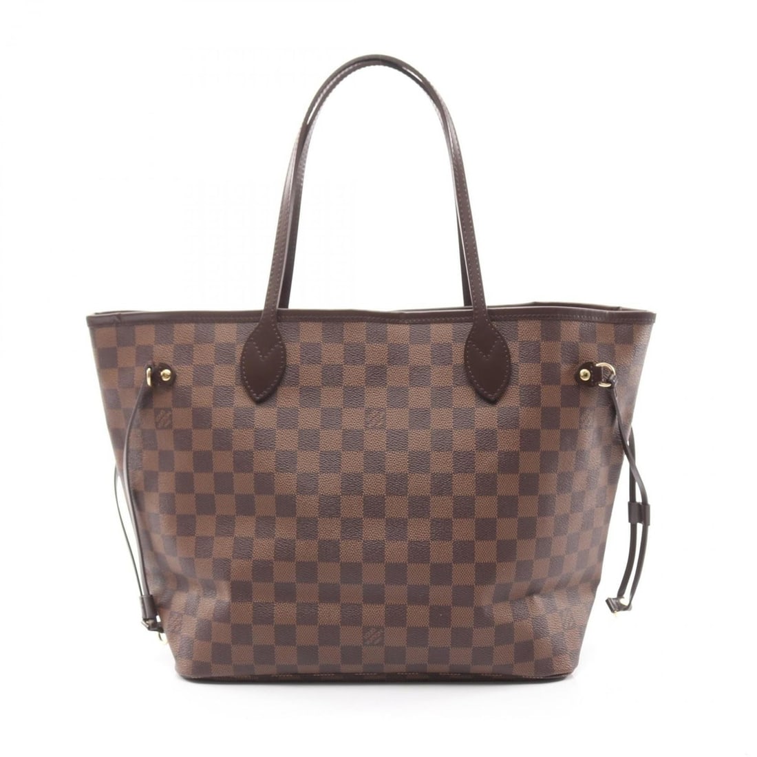 Louis Vuitton Neverfull MM Tote Bag, Coated Canvas and Leather with Damier Finish, Brown, Women's,: --- Catalog ---Category: SizeSize (HxWxD): 29cm x 32cm x 15cm / 11.41'' x 12.59'' x 5.9''Category: DesignType: Tote bagColor: Brown, EbeneGender: WomenMaterial: Coated canvas , Damier Canvas , PVC , L