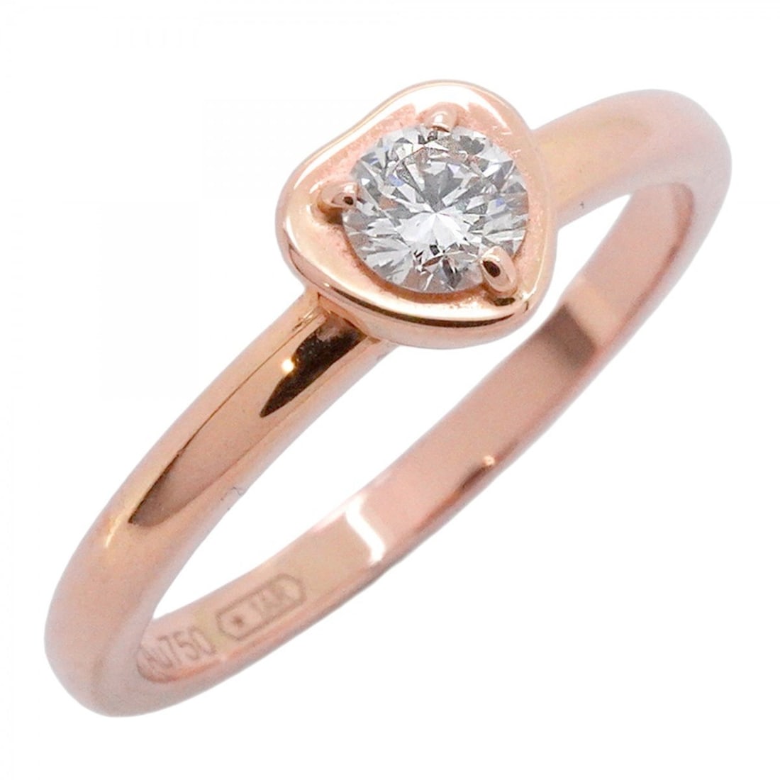Cartier Diamant Legende Heart Ring, 1PD, 18KPG Pink Gold with Diamonds, #48, Women's: --- Catalog ---Category: SizeUS Size: 4.5Brand Size: 48Category: DesignType: Band ringStone: DiamondGender: WomenMaterial: Pink gold (18K)Category: GeneralBrand: Cartier--- Item List ---Section: Condi