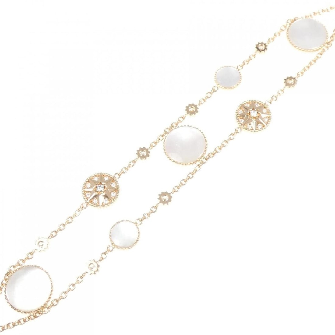 Christian Dior Rose des Vents Bracelet: --- Catalog ---Category: SizeLength: 15.5cm - 18cm / 6.1'' - 7.08''Category: DesignType: Charm braceletColor: Pink goldStone: Diamond, Mother of pearlGender: WomenMaterial: Pink gold (18K)Category: Ge