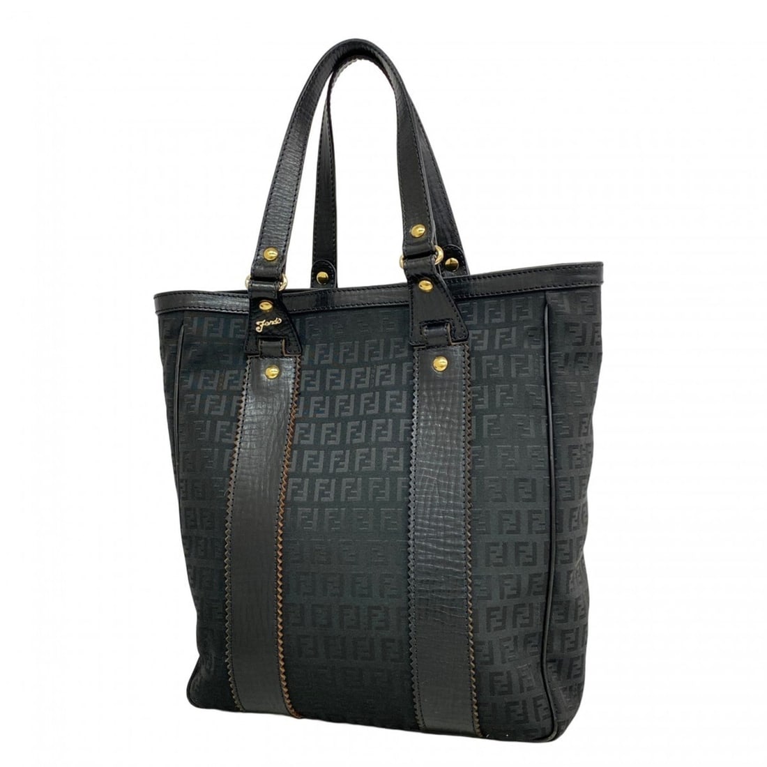 Fendi Zucchino Tote Bag in Nylon Canvas, Black, Women's, P2027050: --- Catalog ---Category: SizeSize (HxWxD): 33.5cm x 28cm x 9.5cm / 13.18'' x 11.02'' x 3.74''Category: DesignType: Tote bagColor: BlackGender: WomenMaterial: Nylon canvas Hardware Color: GoldCategory: