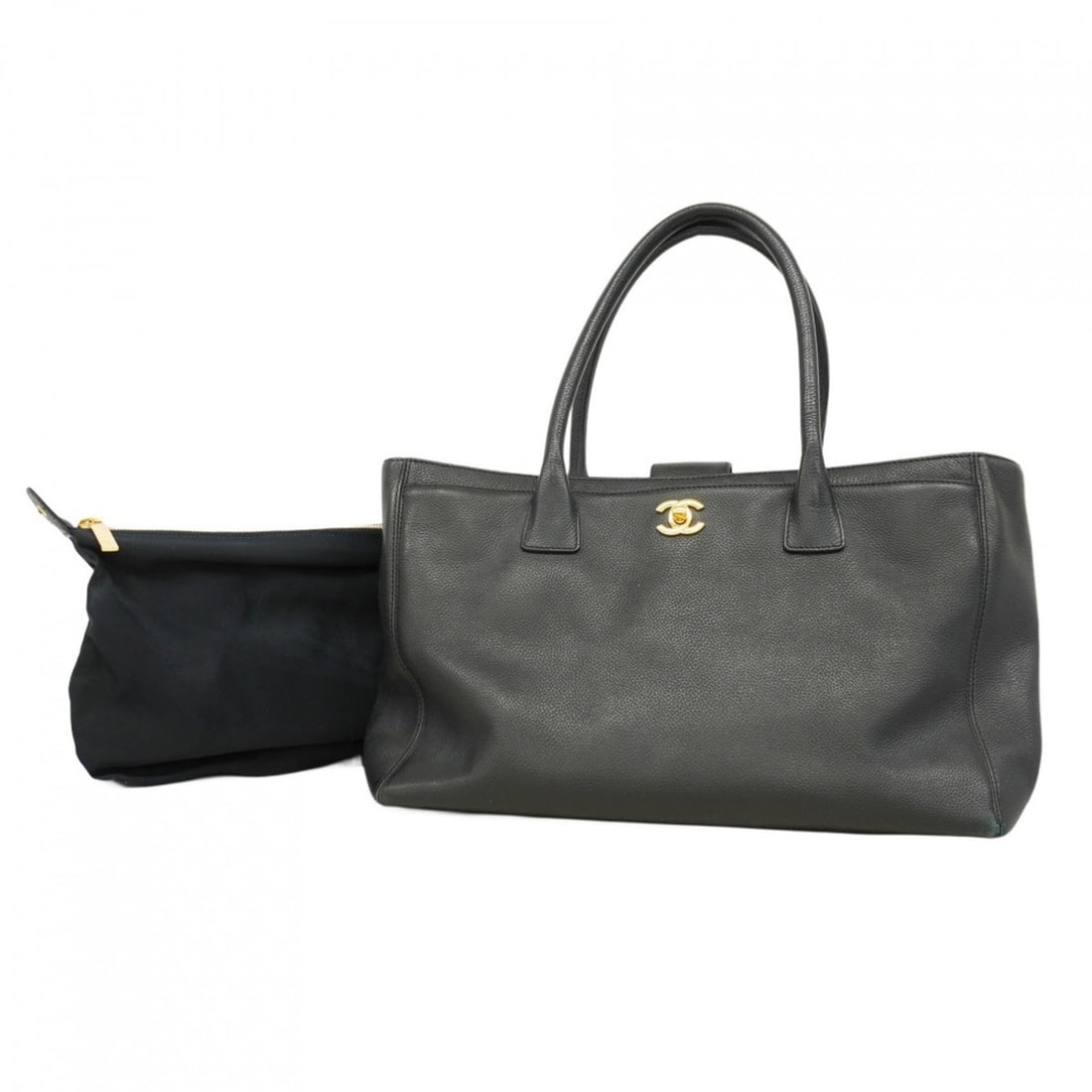 Chanel Executive Leather Tote Bag, Black, Women's: --- Catalog ---Category: SizeSize (HxWxD): 23cm x 35cm x 14cm / 9.05'' x 13.77'' x 5.51''Category: DesignType: Tote bagColor: BlackGender: WomenMaterial: Leather Hardware Color: GoldCategory: GeneralB