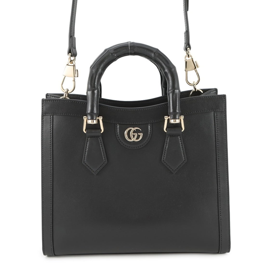 Gucci Diana Medium Tote Bag in Bamboo and Leather (832982) - Black, 2-Way Shoulder: --- Catalog ---Category: SizeWeight: 860g / 1.89lb.Size (HxWxD): 21.5cm x 27cm x 11cm / 8.46'' x 10.62'' x 4.33''Strap Length: 94.5cm - 109.5cm / 37.2'' - 43.11''Category: DesignType: Handbag, Shoulde