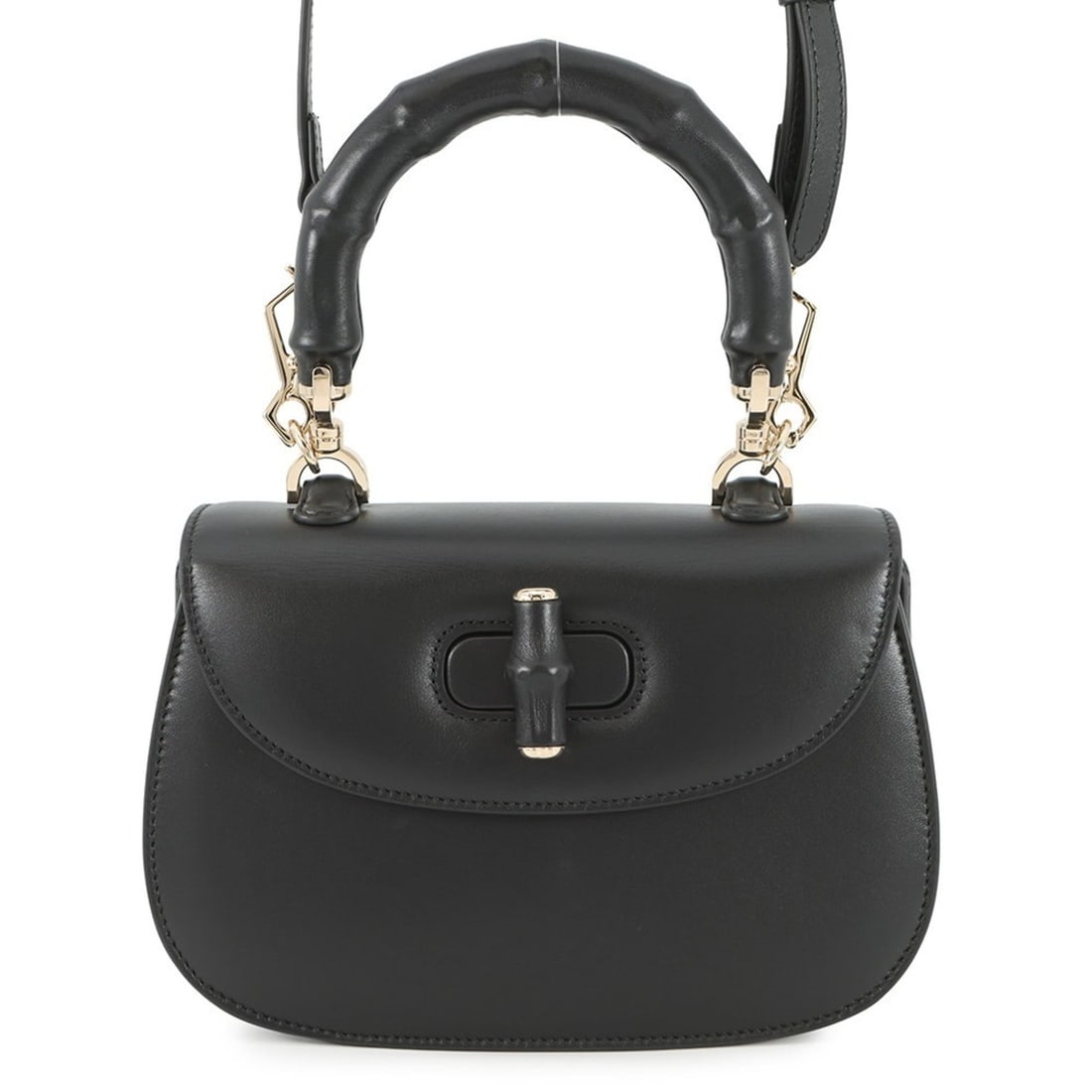 Gucci Bamboo 1947 Small Handbag 827815 GUCCI 2-way Shoulder Bag Black: --- Catalog ---Category: SizeWeight: 850g / 1.87lb.Size (HxWxD): 14cm x 22cm x 7cm / 5.51'' x 8.66'' x 2.75''Strap Length: 99cm - 113cm / 38.97'' - 44.48''Category: DesignType: Handbag, Shoulder bagCo