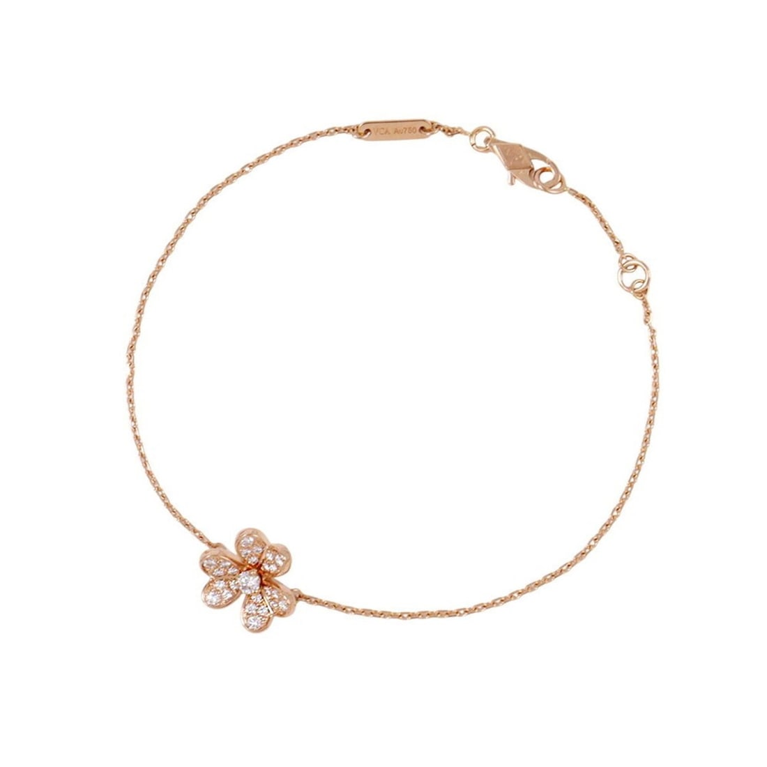 Van Cleef & Arpels Frivole Mini Bracelet, 25 Diamonds, 0.22ct Total, 18K Pink Gold (VCARP7RD00): --- Catalog ---Category: SizeLength: 16cm - 17.5cm / 6.29'' - 6.88''Category: DesignType: Charm braceletGender: WomenMaterial: Pink gold (18K)Weight (ct.): 0.22Category: GeneralBrand: Van Cleef & Arpe