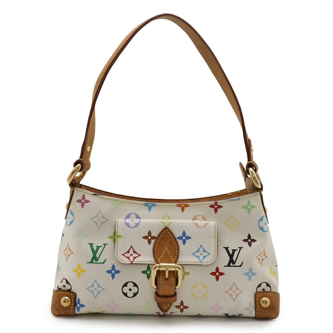 LOUIS VUITTON Monogram Multicolore Eliza Shoulder Bag in Bron White, M40098: --- Catalog ---Category: SizeSize (HxWxD): 14cm x 27cm x 10.5cm / 5.51'' x 10.62'' x 4.13''Category: DesignType: Shoulder bagColor: Multi-colorGender: WomenMaterial: Canvas Category: GeneralMPN: M4009