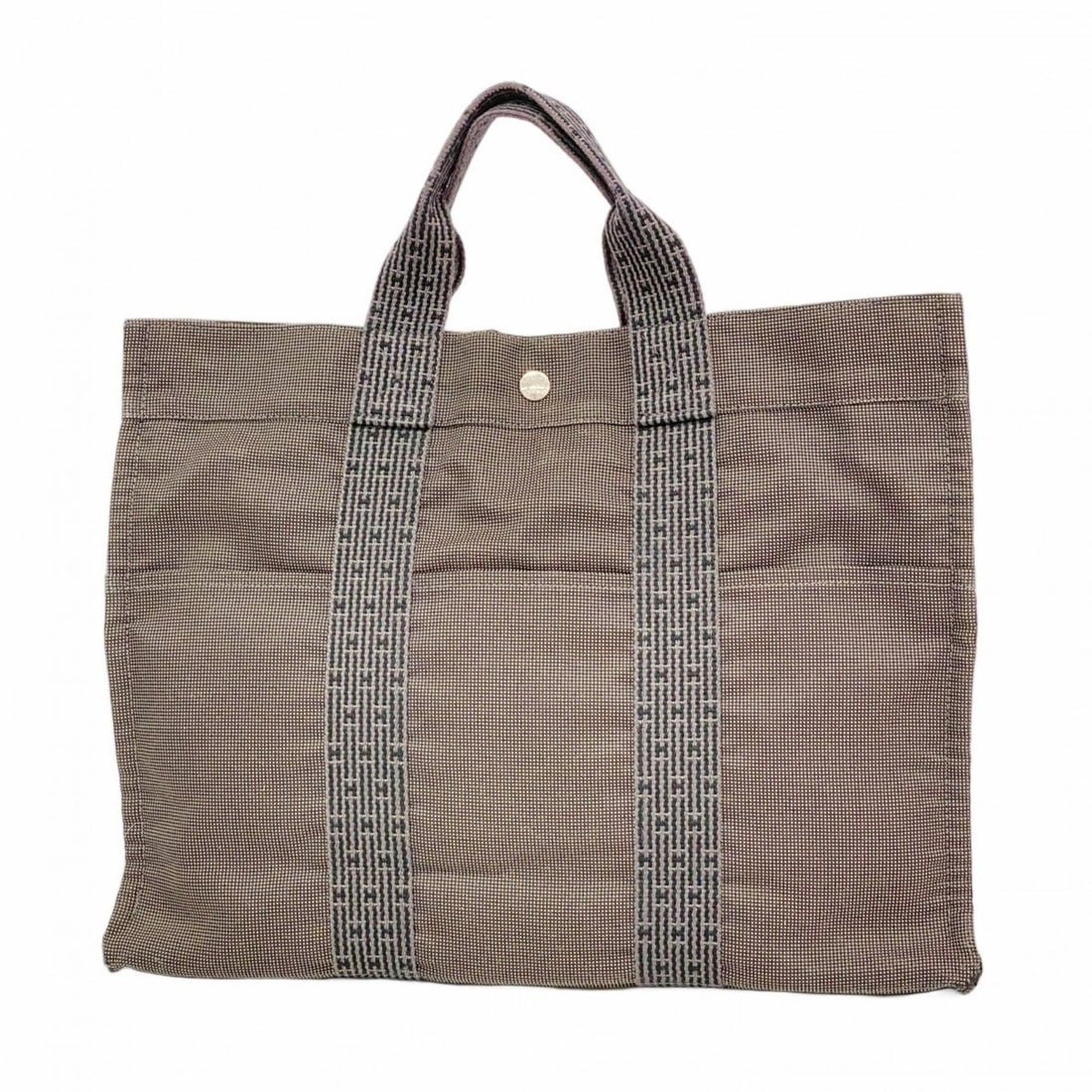 Hermes Hermès Air Line MM Tote Bag, Canvas, Gray, Women's: --- Catalog ---Category: SizeSize (HxWxD): 33cm x 42cm x 11cm / 12.99'' x 16.53'' x 4.33''Category: DesignType: Tote bagColor: GrayGender: WomenMaterial: Canvas Hardware Color: SilverCategory: General
