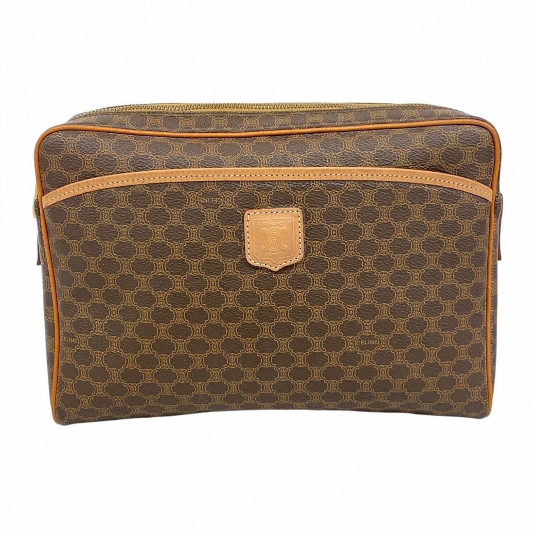 Celine Bag/Pouch Macadam Brown Women's: --- Catalog ---Category: SizeSize (HxWxD): 19cm x 27cm x 7cm / 7.48'' x 10.62'' x 2.75''Category: DesignType: PouchColor: BrownGender: WomenMaterial: PVC Hardware Color: GoldCategory: GeneralBrand: Ce