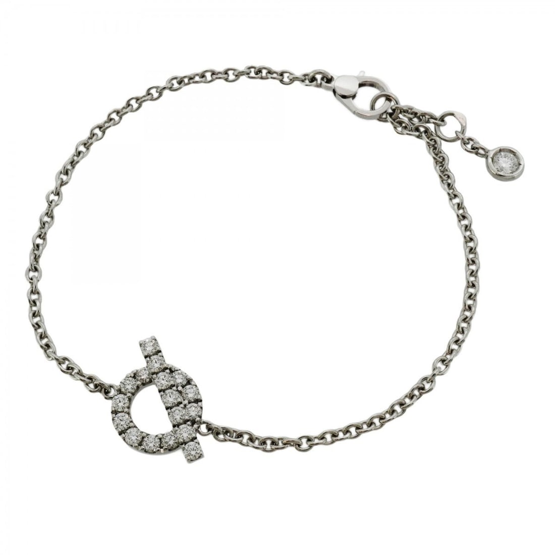 Hermes Finesse Bracelet 18K White Gold Diamond Women's: --- Catalog ---Category: SizeLength: 15cm - 16cm / 5.9'' - 6.29''Category: DesignType: Charm braceletStone: DiamondGender: WomenMaterial: White gold (18K)Category: GeneralBrand: Hermes--- Item List --
