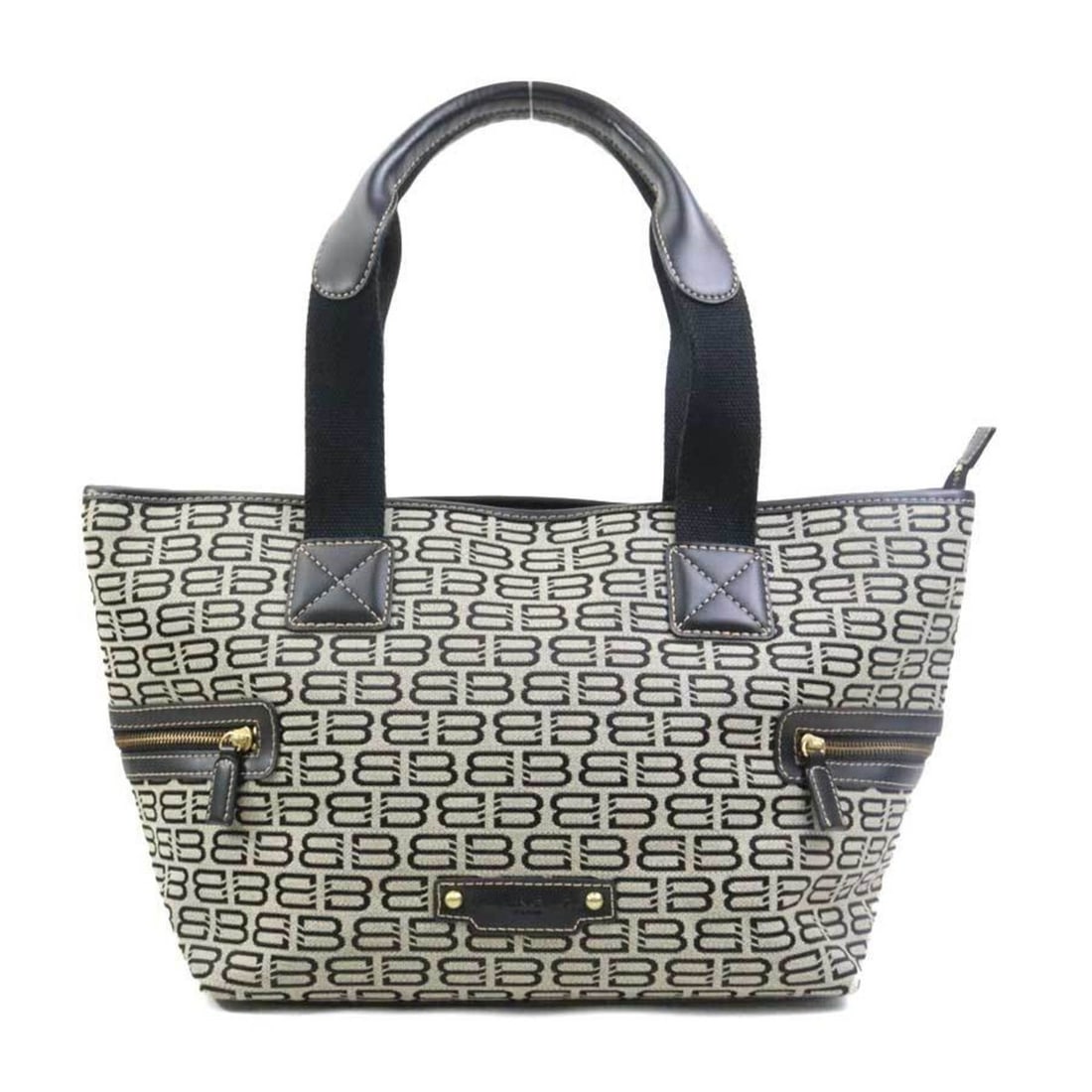 Balenciaga BALENCIAGA Handbag Canvas/Leather Black/Grey Unisex h31794n: --- Catalog ---Category: SizeSize (HxWxD): 25cm x 29.5cm x 18cm / 9.84'' x 11.61'' x 7.08''Category: DesignType: HandbagColor: Black, GrayGender: Men,WomenMaterial: Canvas , Leather Category: GeneralB