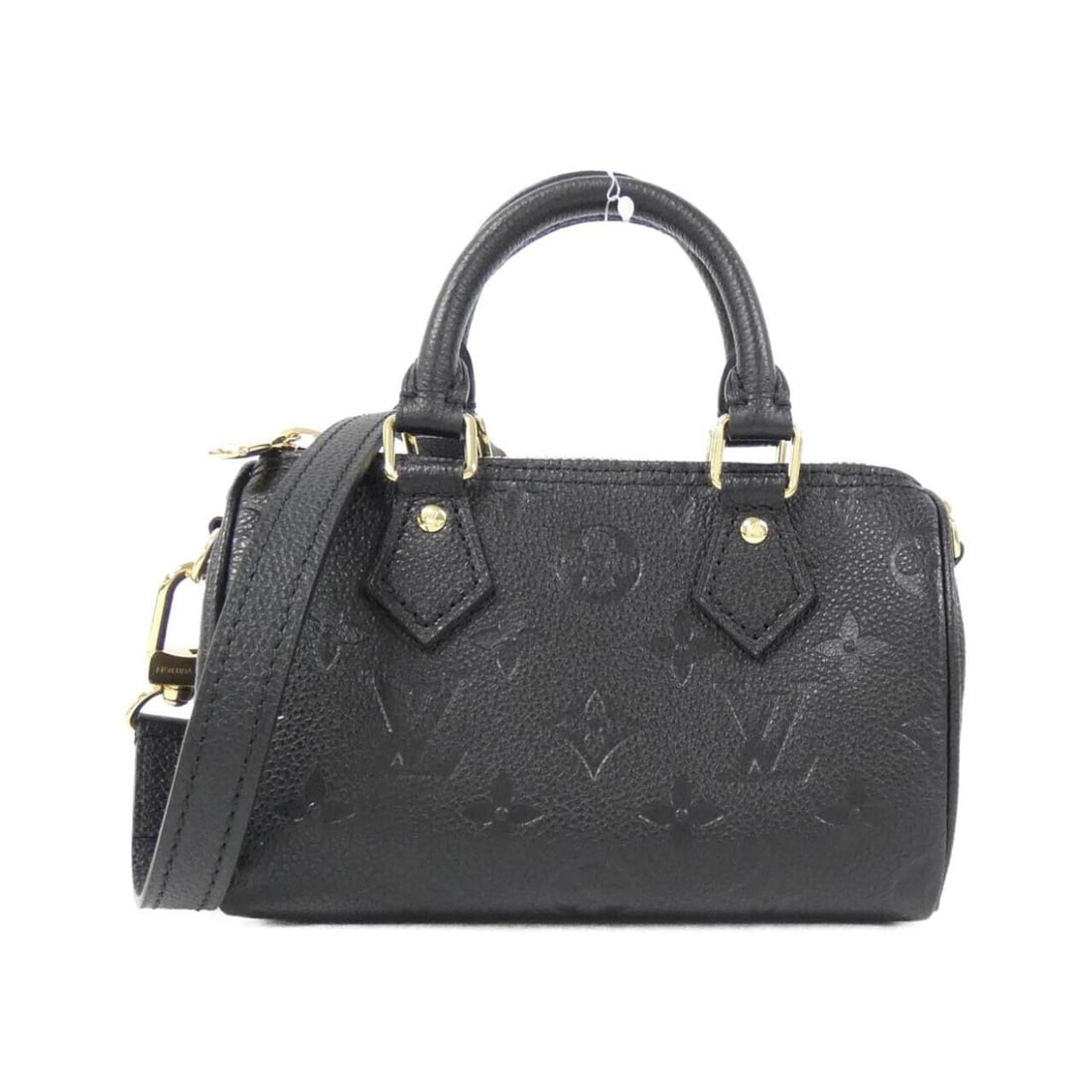 Louis Vuitton Monogram Empreinte Nano Speedy M82450 Handbag: --- Catalog ---Category: SizeSize (HxWxD): 10cm x 16cm x 7cm / 3.93'' x 6.29'' x 2.75''Category: DesignType: HandbagColor: BlackGender: WomenMaterial: Leather Hardware Color: GoldLeather/Fur Type: Cal