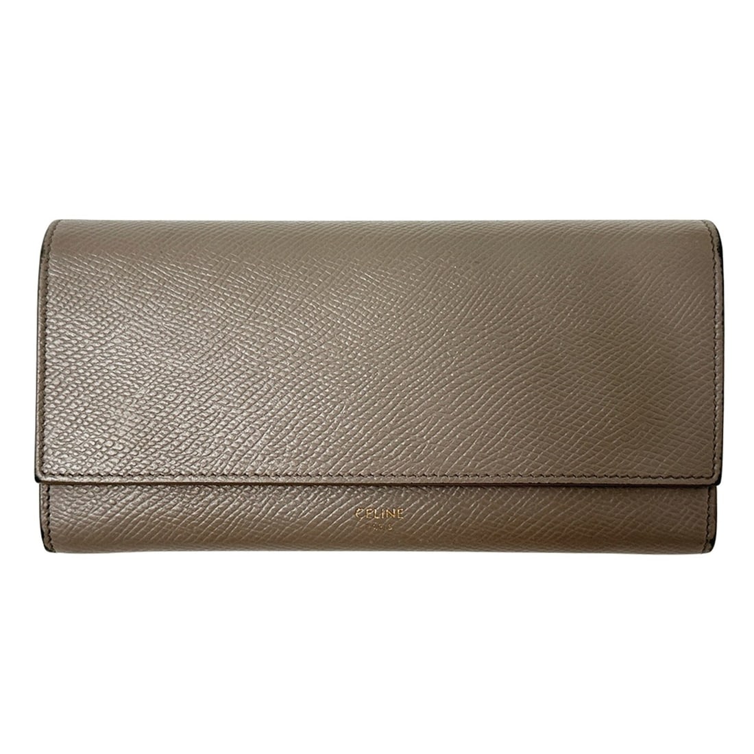Celine Women's Long Wallet in Greige and Beige Leather: --- Catalog ---Category: SizeSize (HxWxD): 9.5cm x 19cm x 3cm / 3.74'' x 7.48'' x 1.18''Category: DesignType: Long wallet (bi-fold)Color: GrayishGender: WomenMaterial: Leather Category: GeneralBrand: