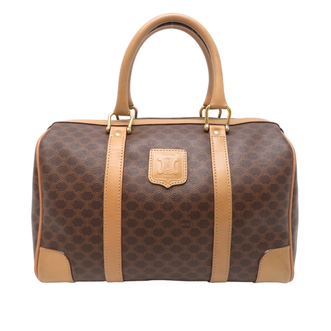 Celine Macadam Women's Boston Bag Brown: --- Catalog ---Category: SizeSize (HxWxD): 19cm x 30cm x 16.5cm / 7.48'' x 11.81'' x 6.49''Category: DesignType: Boston bagColor: BrownGender: WomenMaterial: PVC Category: GeneralBrand: CelineCountry