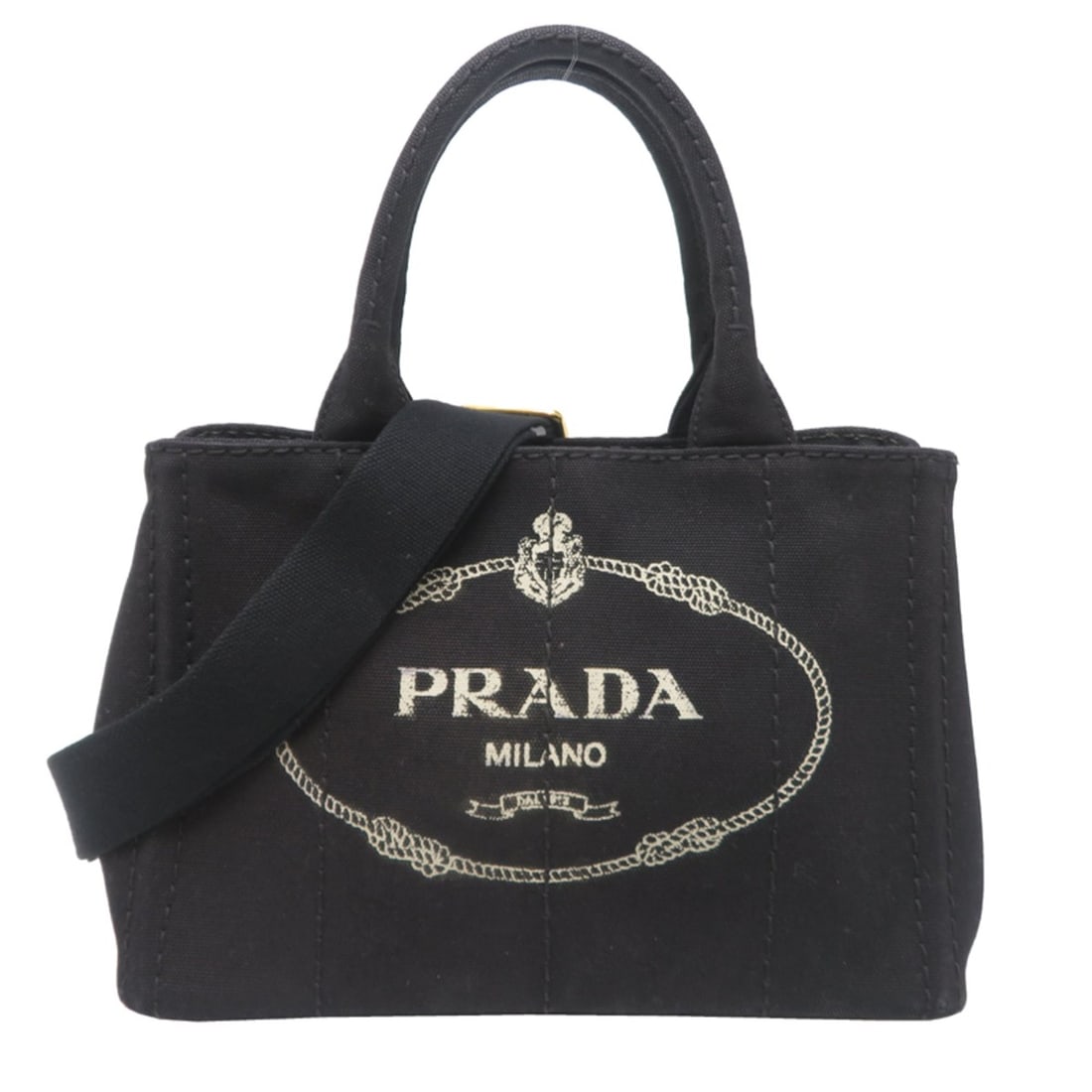 Prada Canapa PM Women's Tote Bag 1BG439 Canvas Black: --- Catalog ---Category: SizeSize (HxWxD): 18.5cm x 28cm x 15.5cm / 7.28'' x 11.02'' x 6.1''Category: DesignType: Tote bagColor: BlackGender: WomenMaterial: Canvas Category: GeneralMPN: 1BG439Brand: P